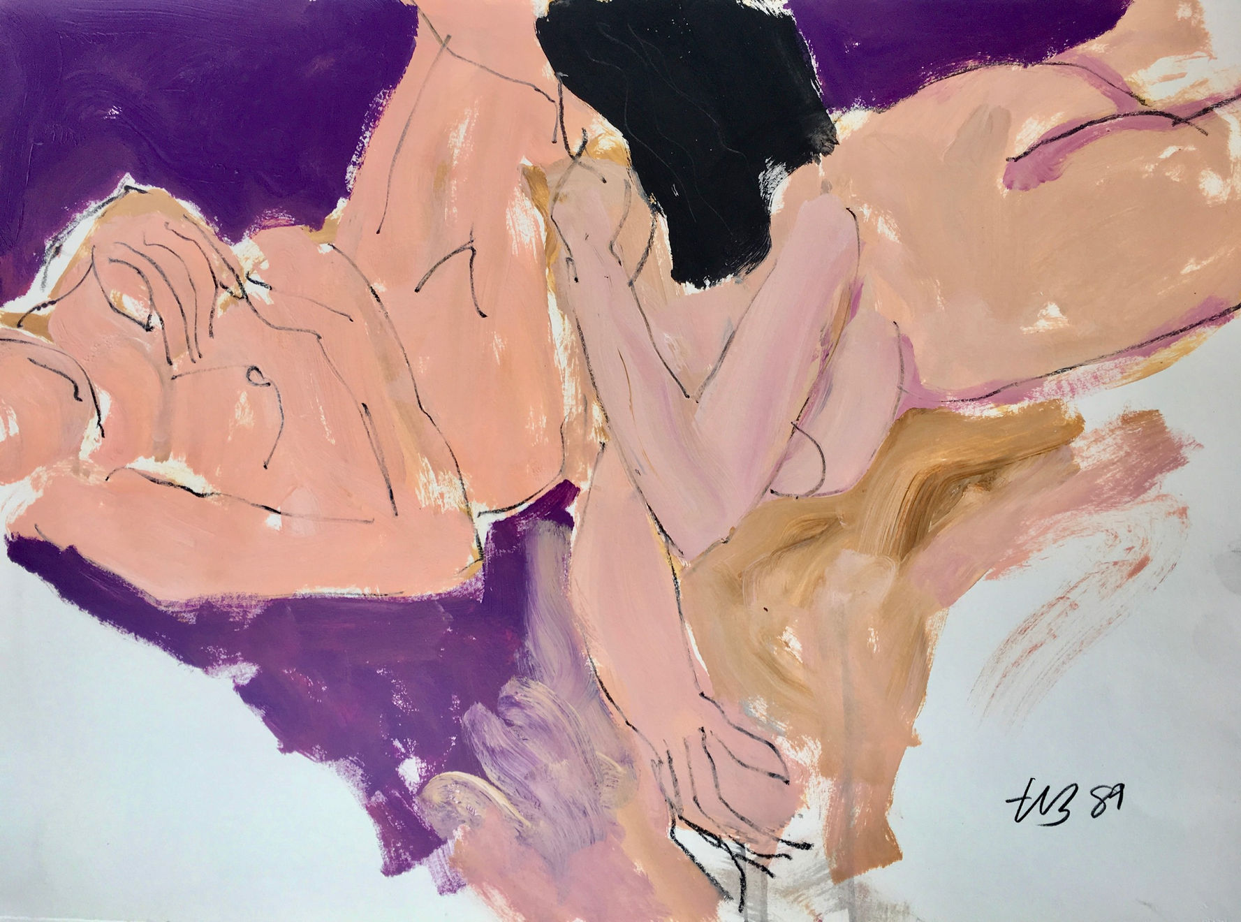 Freeman W. Butts, Untitled Studio Artwork by Freeman W. Butts (1928-1998)