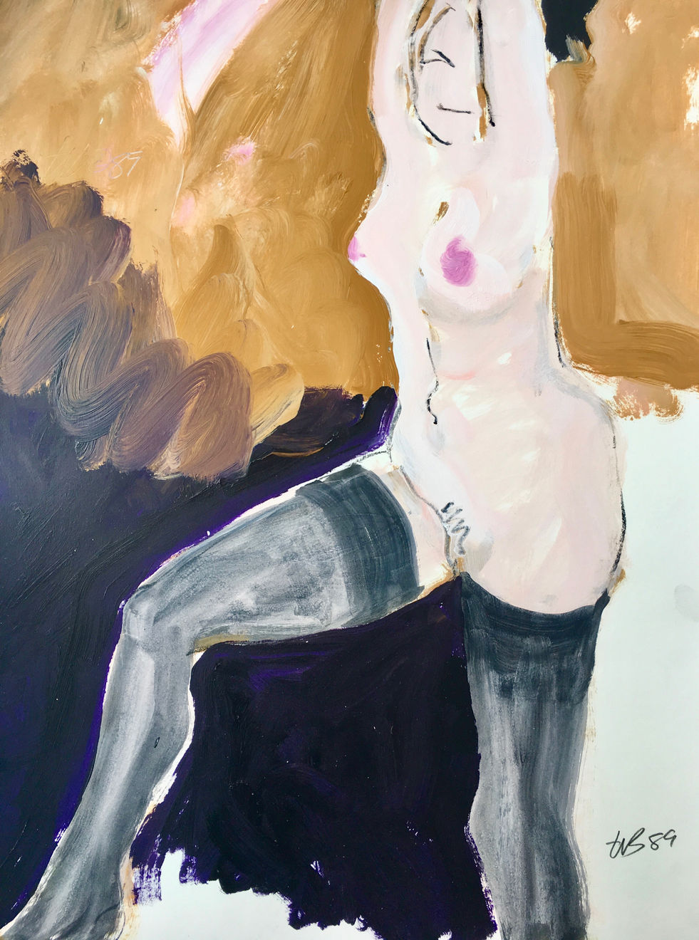 Freeman W. Butts, Untitled Studio Artwork by Freeman W. Butts (1928-1998)