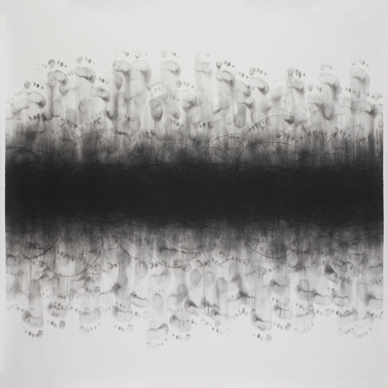 M.Lohrum, Black Field: Feet Drawings Series #8, 2023