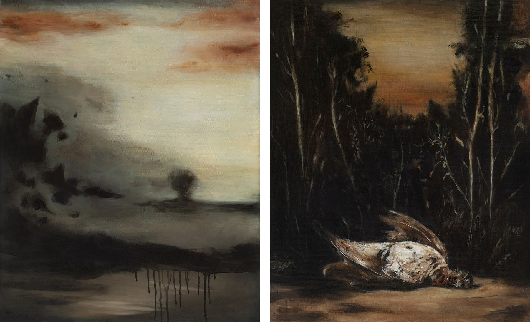 Julia Medyńska, The Flock (Diptych), 2022