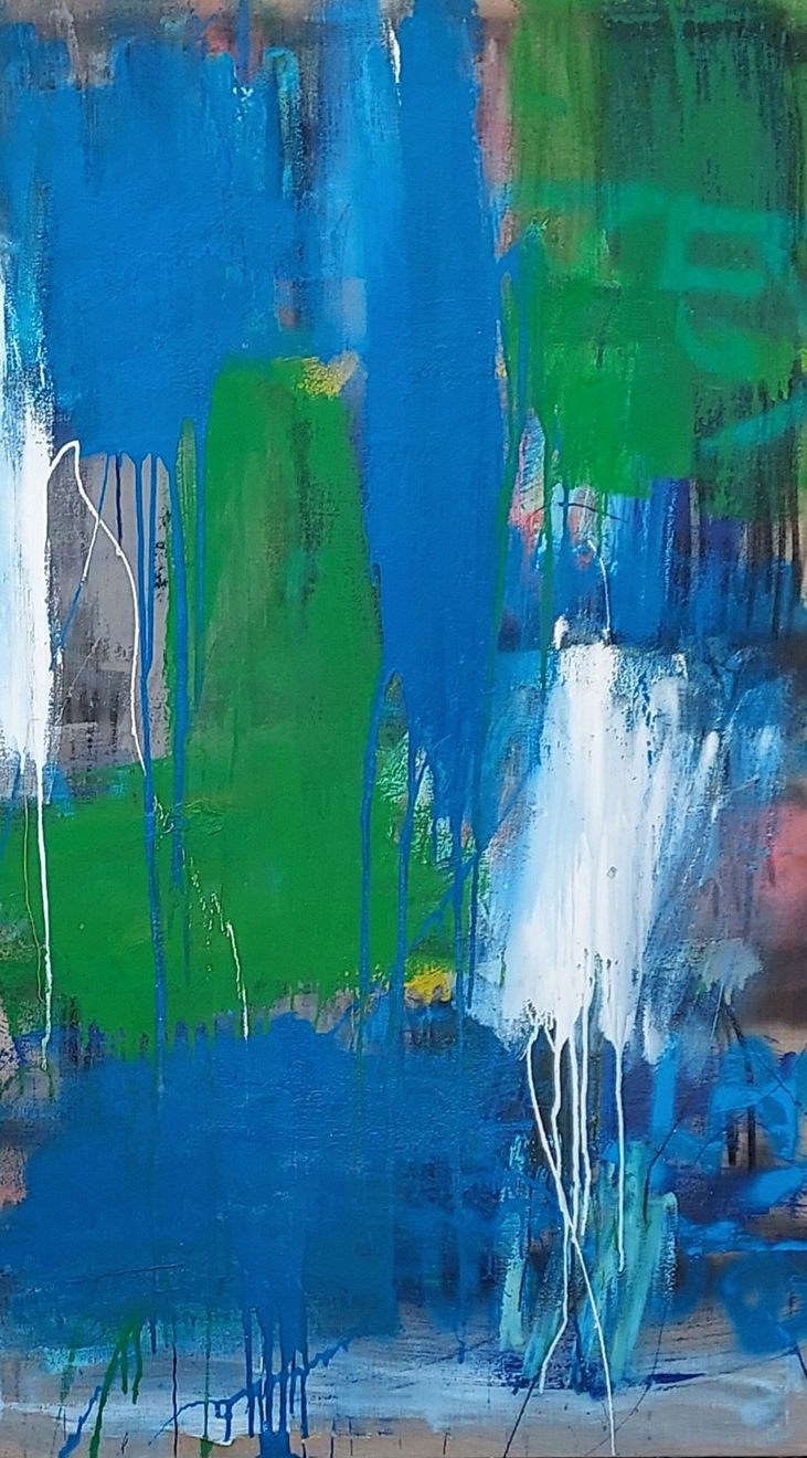 Nacho Tusquets, azul y verde, 2022