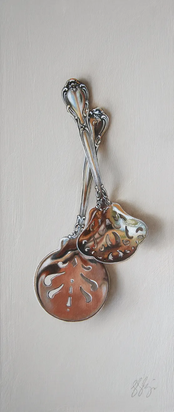 Leslie Lewis Sigler, Silver Pair #69, The Minx and The Fox, 2025