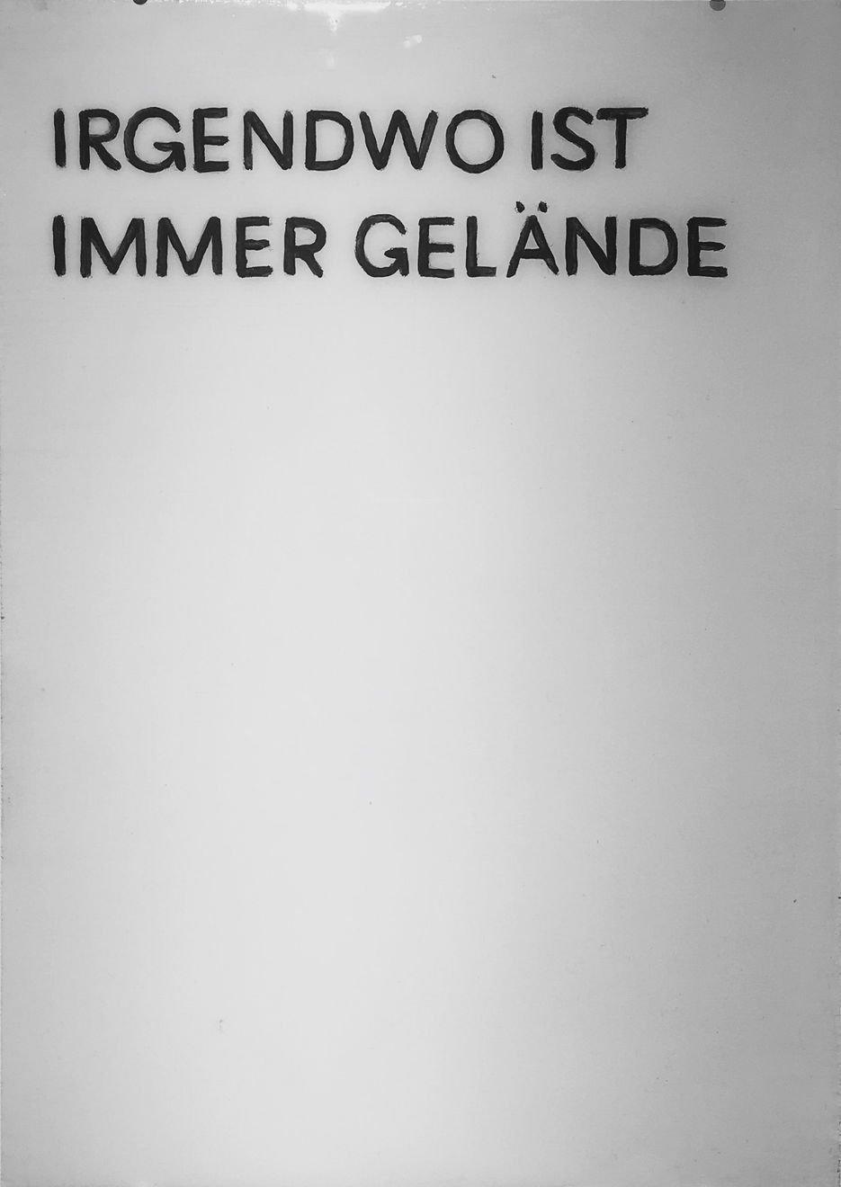 Dimitra Charamandas, IRGENDWO IST IMMER GELÄNDE, 2016