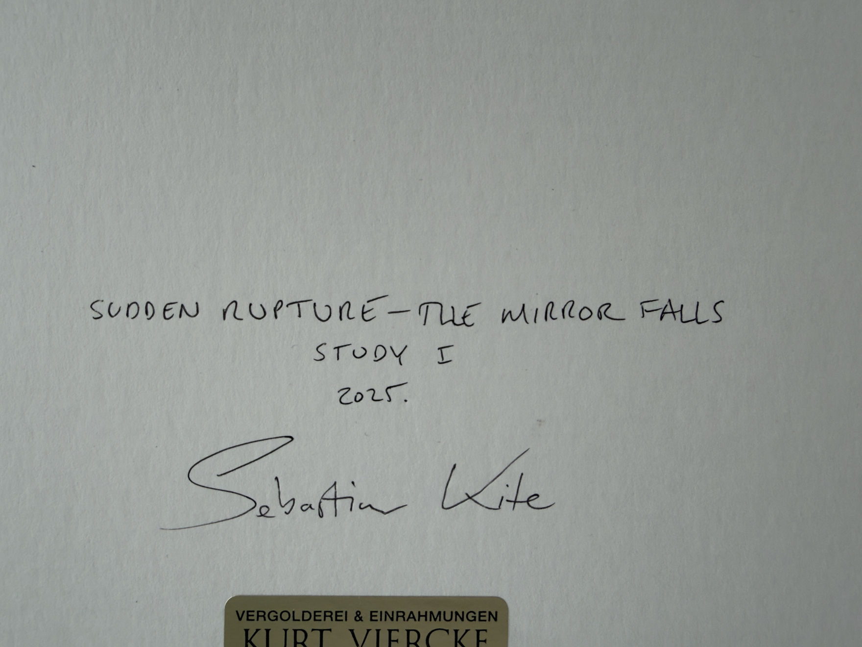 Sebastian Kite, Study I for Sudden Rupture — The Mirror Falls, 2026