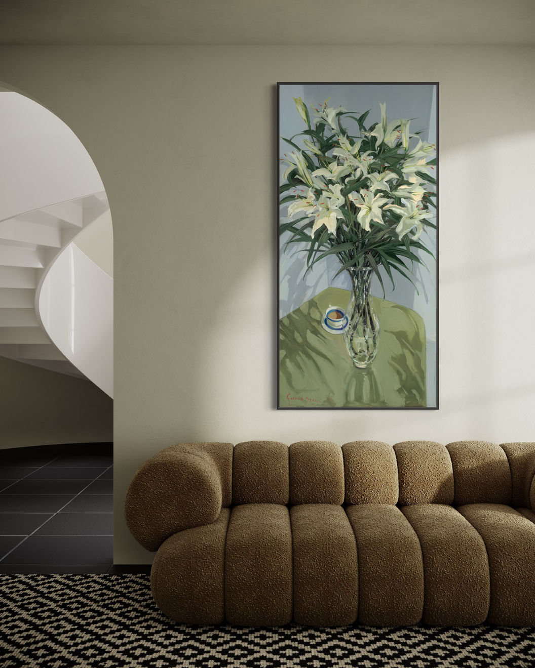 Gerard-Byrne-White-Oriental-Lilies-art-gallery-Dublin-Ireland-interior-design