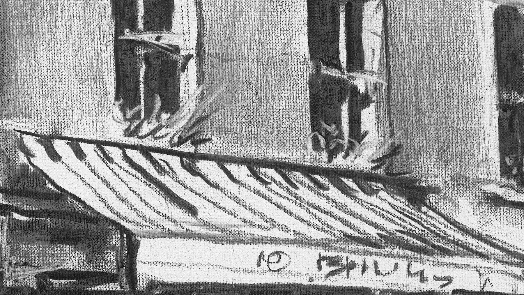 Gerard-Byrne-My-New-Local-OBriens-charcoalogy-exhibition-art-gallery-dublin-ireland-drawing-detail