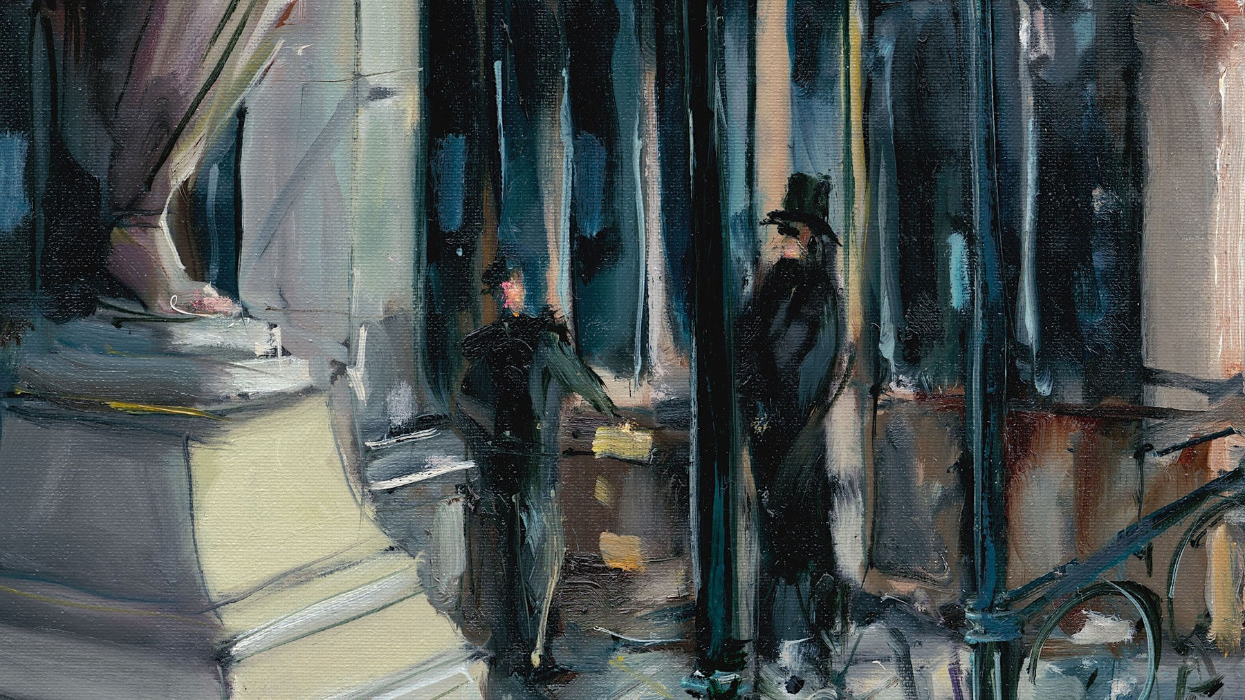 Gerard-Byrne-Grand-Old-Lady-Shelbourne-Hotel-irish-modern-impressionism-art-gallery-Dublin-painting-detail