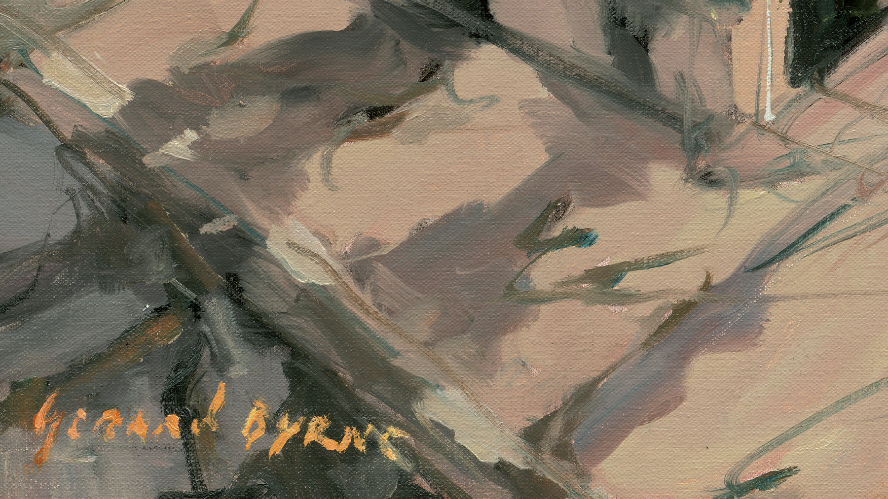 Gerard_Byrne_Edwardian_Splendour_Irish_contemporary_impressionism_painting_detail