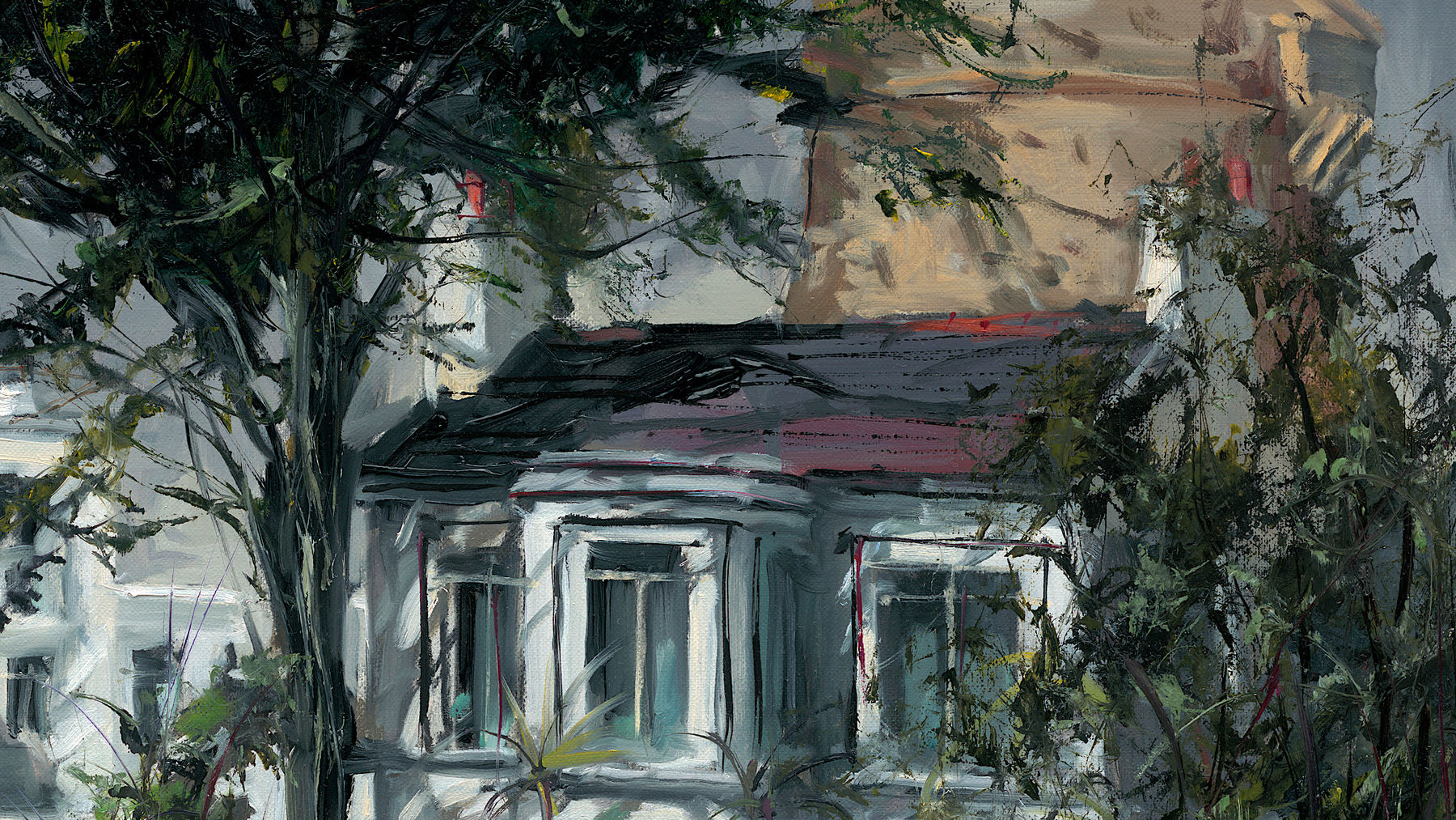 Gerard_Byrne_Caribbean_Dreams_Sandycove_II_painting_detail_contemporary_impressionism_fine_art_gallery_Dublin_Ireland