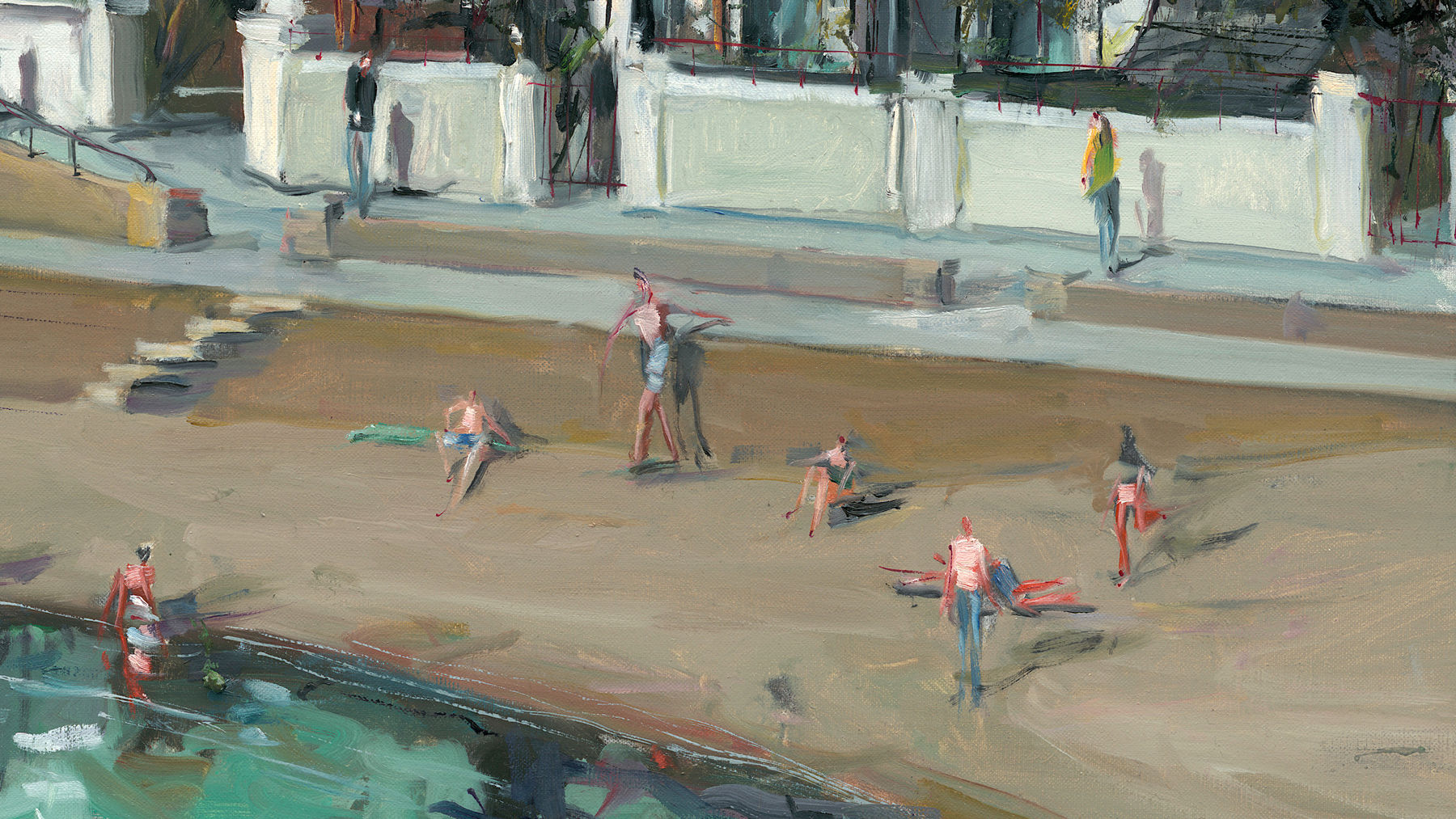 Gerard_Byrne_Caribbean_Dreams_Sandycove_II_painting_detail_contemporary_impressionism_fine_art_gallery_Dublin_Ireland