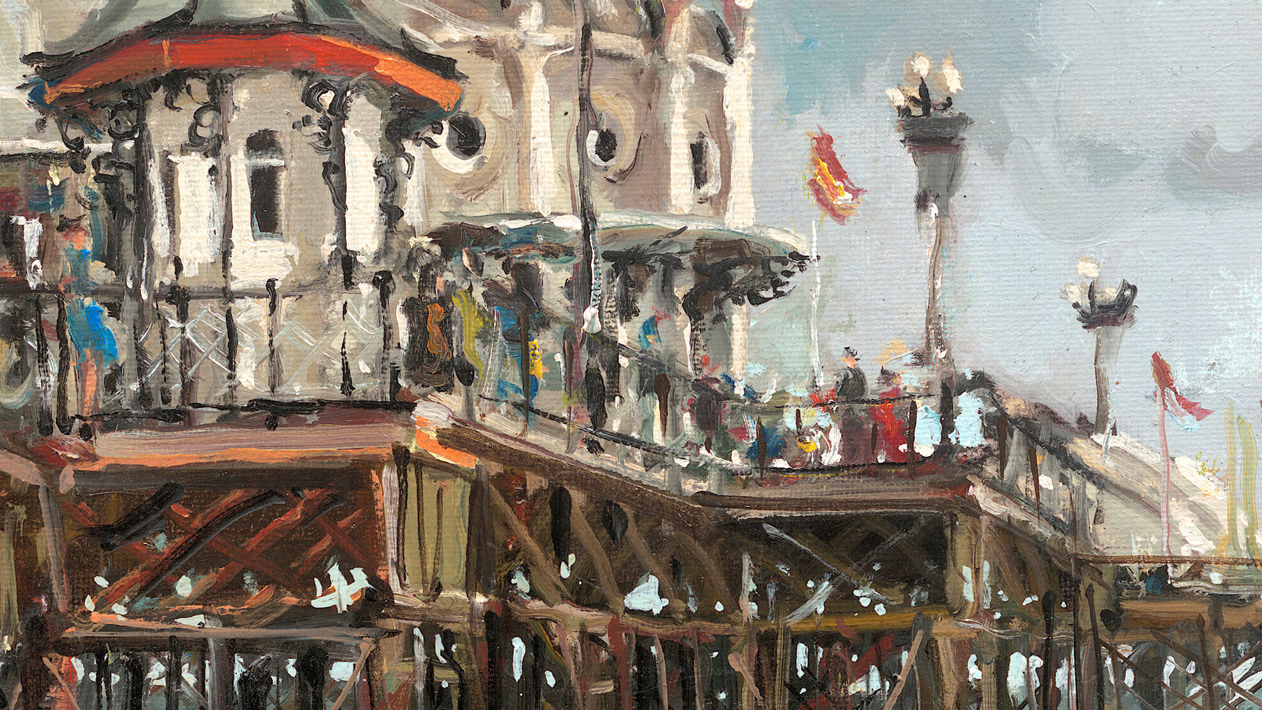 Gerard-Byrne-The-Palace-Pier-Brighton-and-Hove-irish-modern-impressionism-art-gallery-Dublin-Ireland-painting-detail
