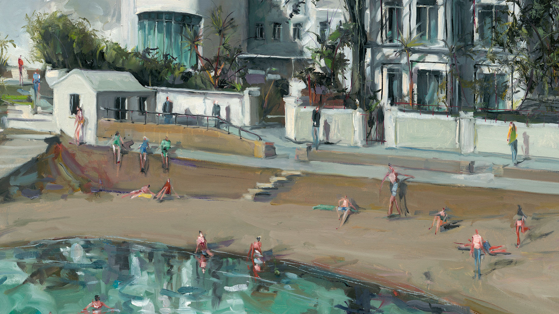 Gerard_Byrne_Caribbean_Dreams_Sandycove_II_painting_detail_contemporary_impressionism_fine_art_gallery_Dublin_Ireland