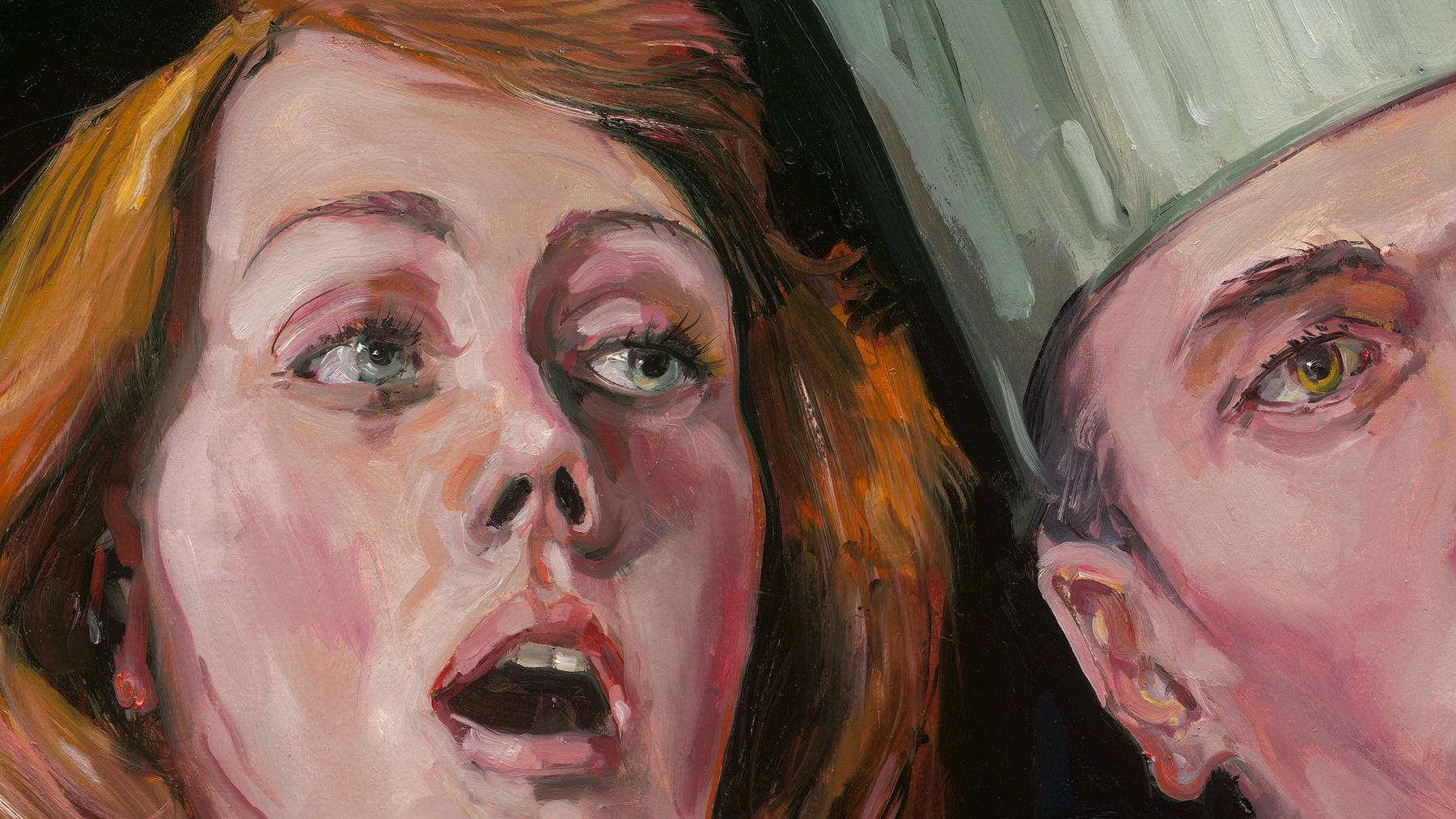 Gerard_Byrne_Gossip_contemporary_figurative_art_painting_detail