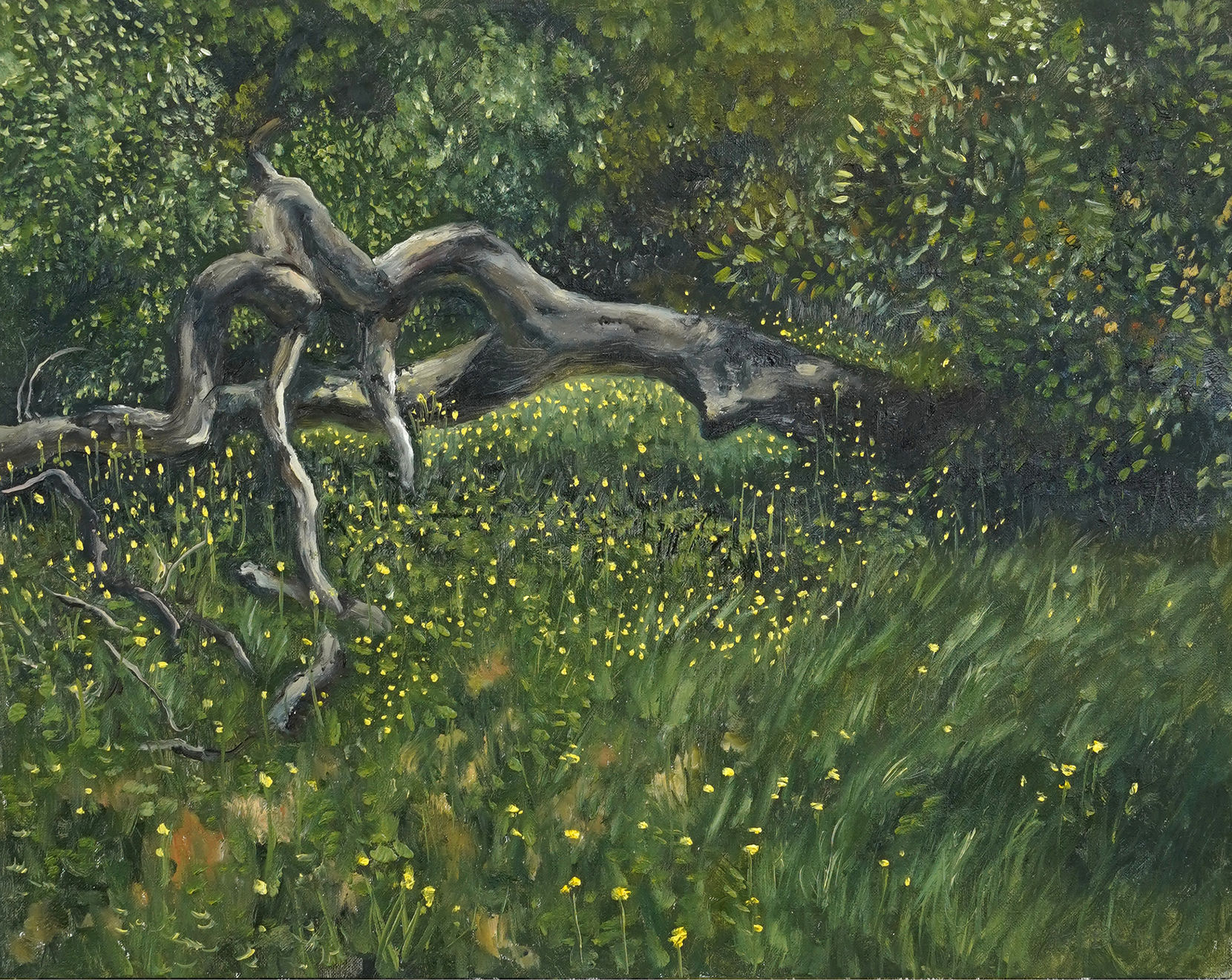 Andrew Durgin-Barnes, Griffith Park Scene with Log, 2025