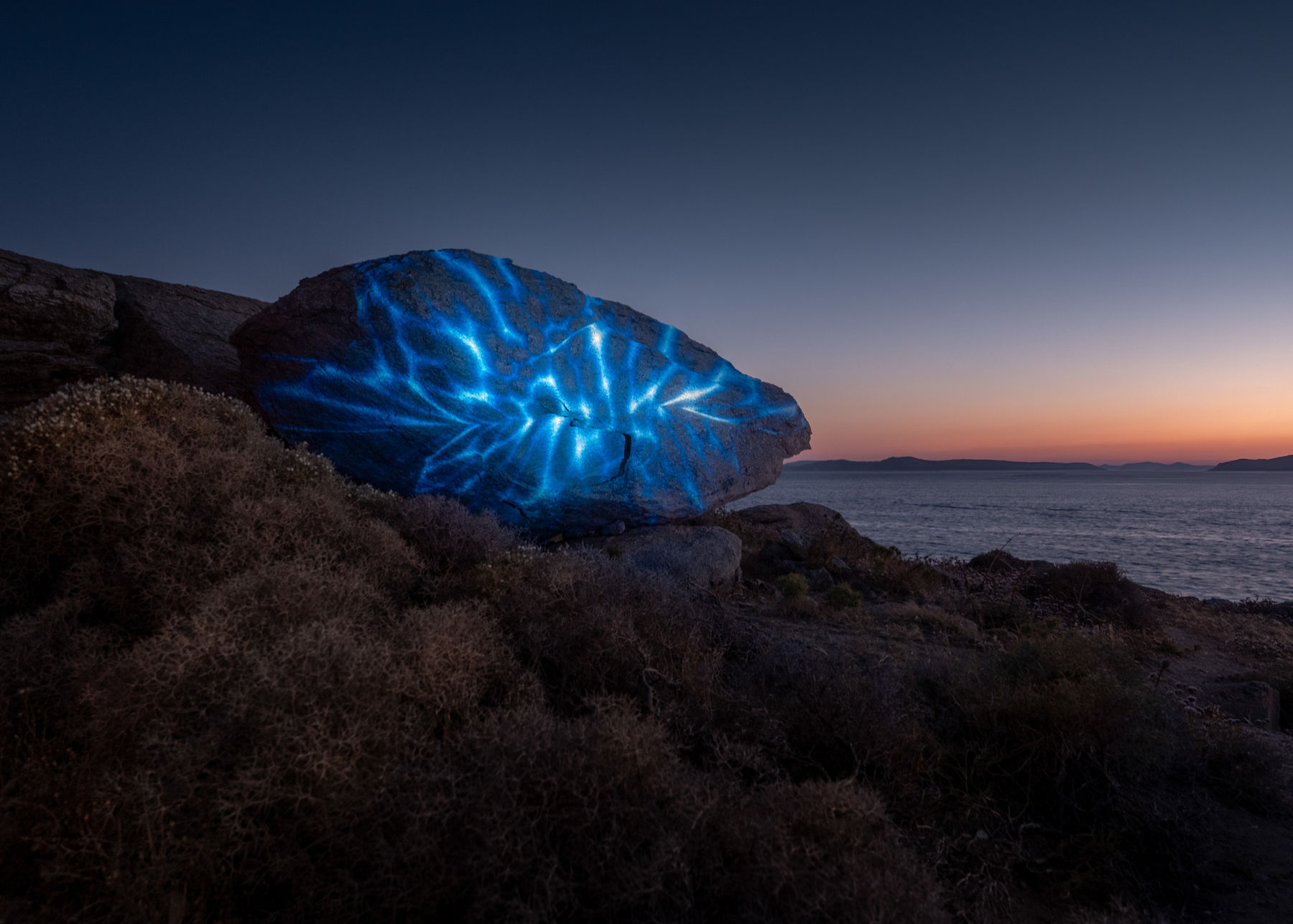 Philipp Frank, Mykonos Lightcodes #01, 2025