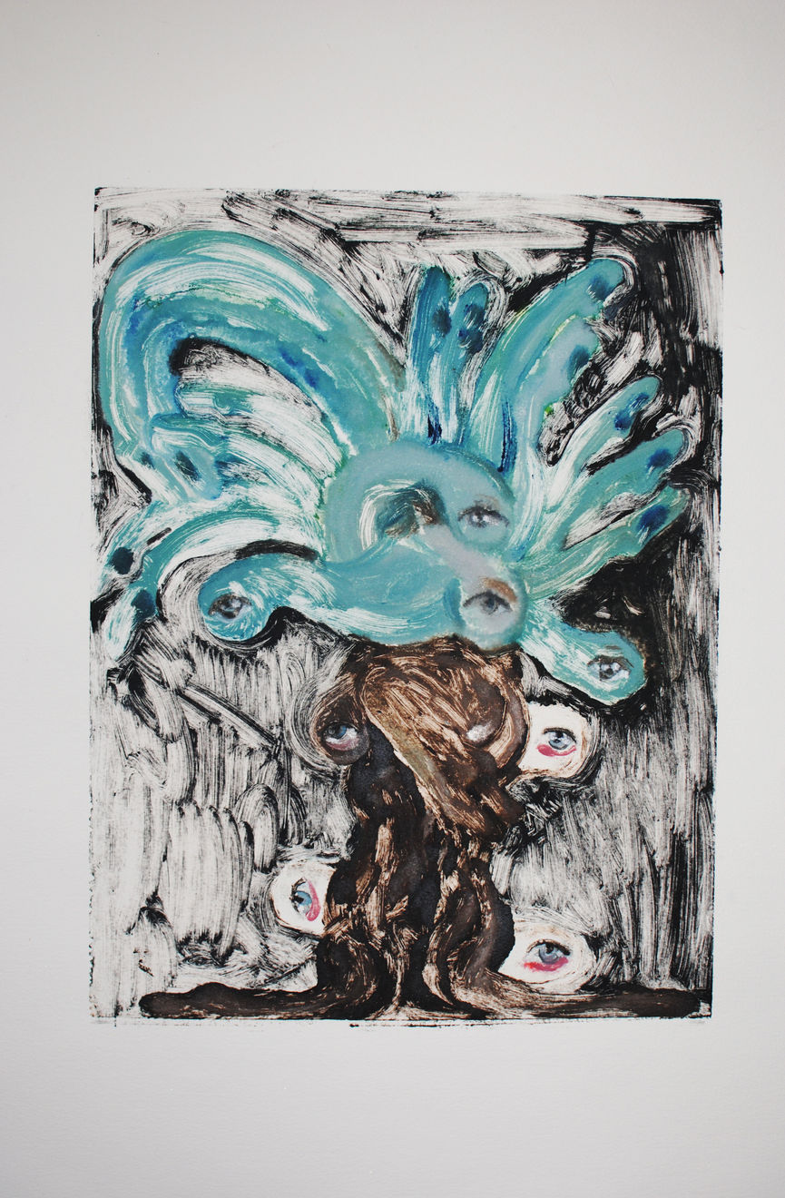 Alymamah Rashed, My forgotten palms is reborn through your gaze (I caress myself to hold the wonders of your heart), 2025