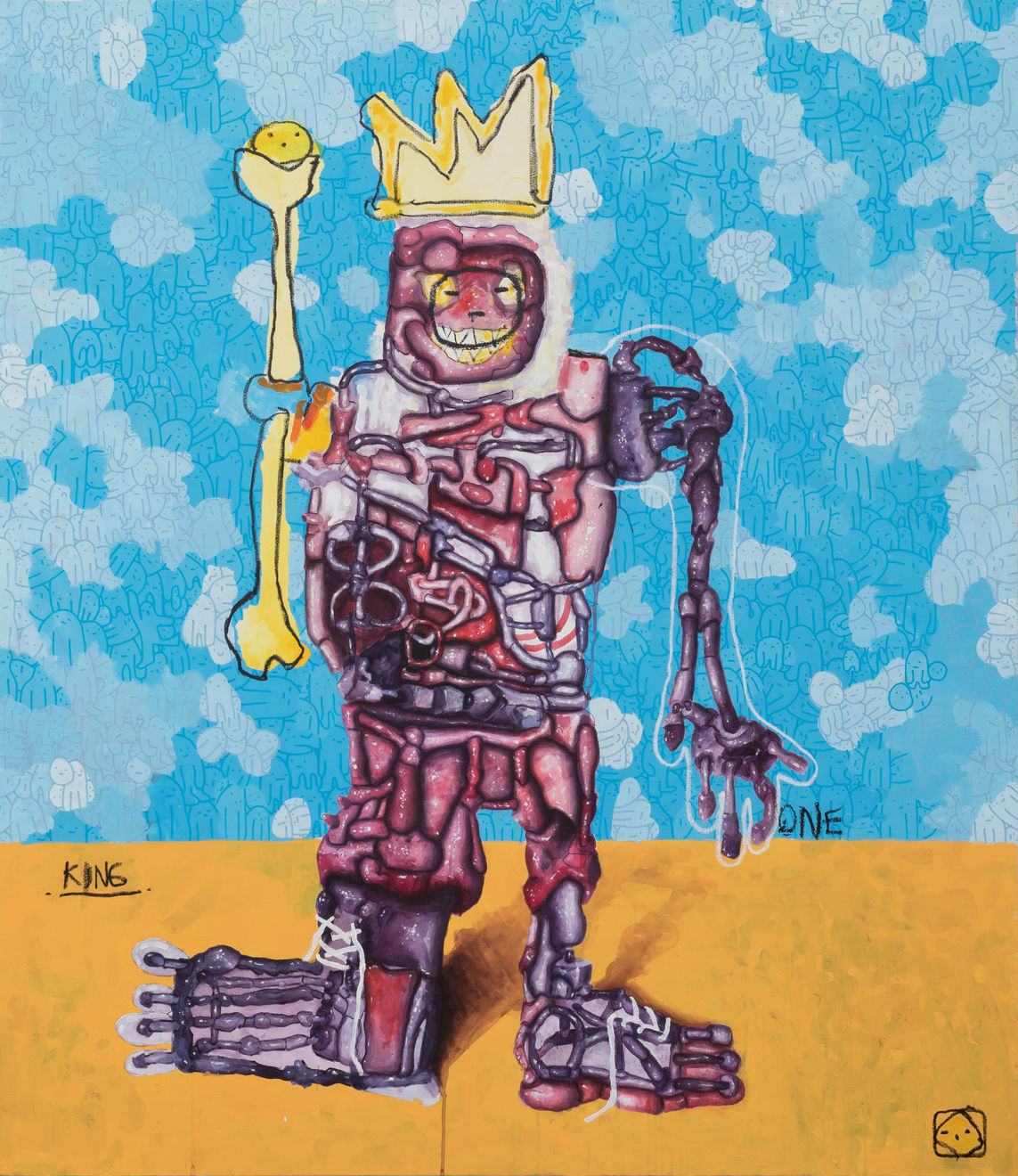 Marco Aguirre (PULSE UNF), The King (Homage to Jean Michael Basquiat), 2023