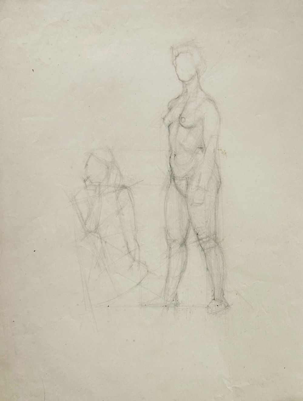 Michael Andrews, Standing Woman (Slade Drawing), c.1950