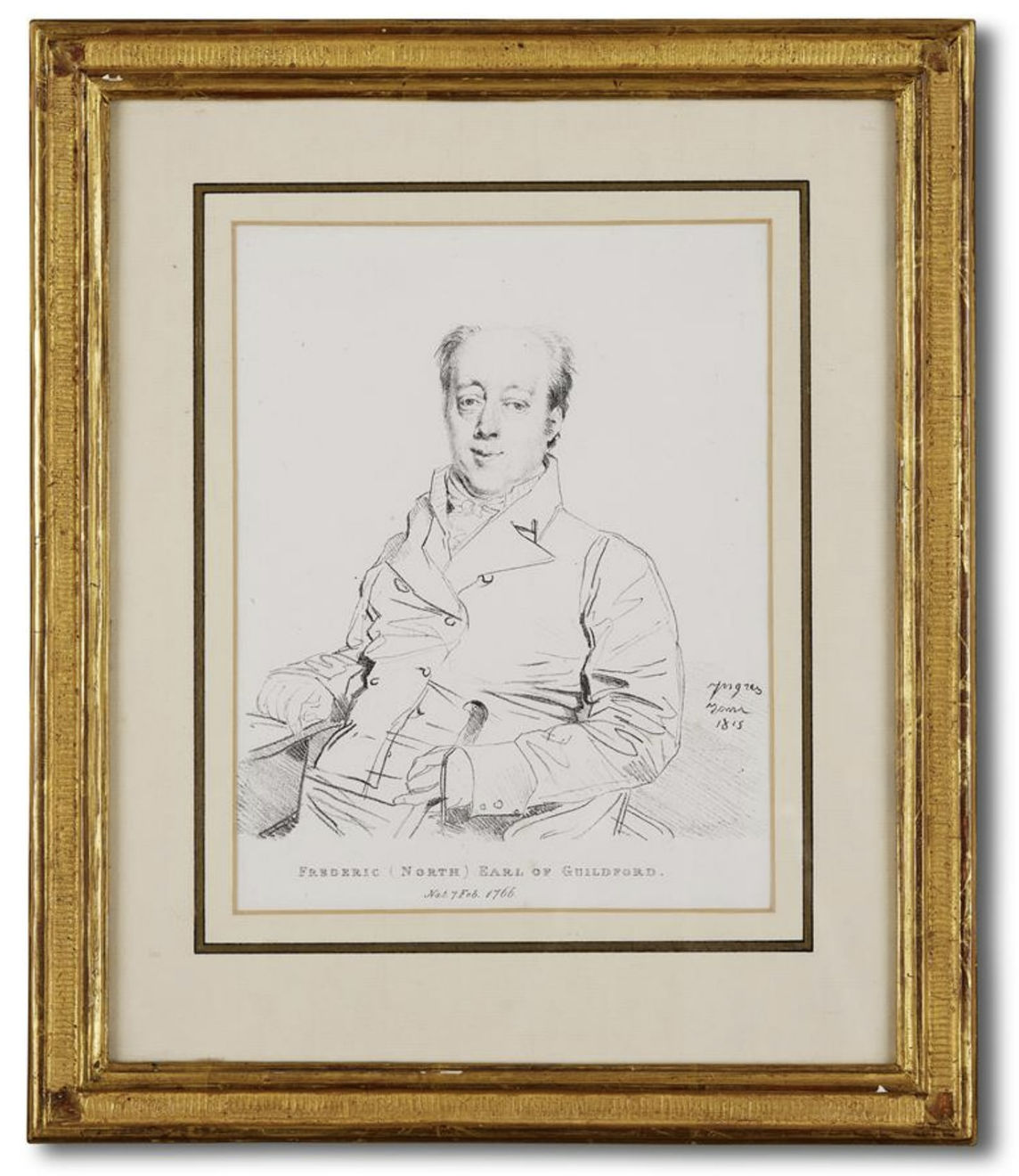 Charles Joseph Hullmandel after Jean-Auguste Dominique Ingres, Four Portraits: Katherine Anne North, Lady Glenbervie; Sylvester Douglas, Lord Glenbervie; The Honorable Frederic Sylvester Douglas; and Frederic North, The Earl of Guildford,, c. 1815-27