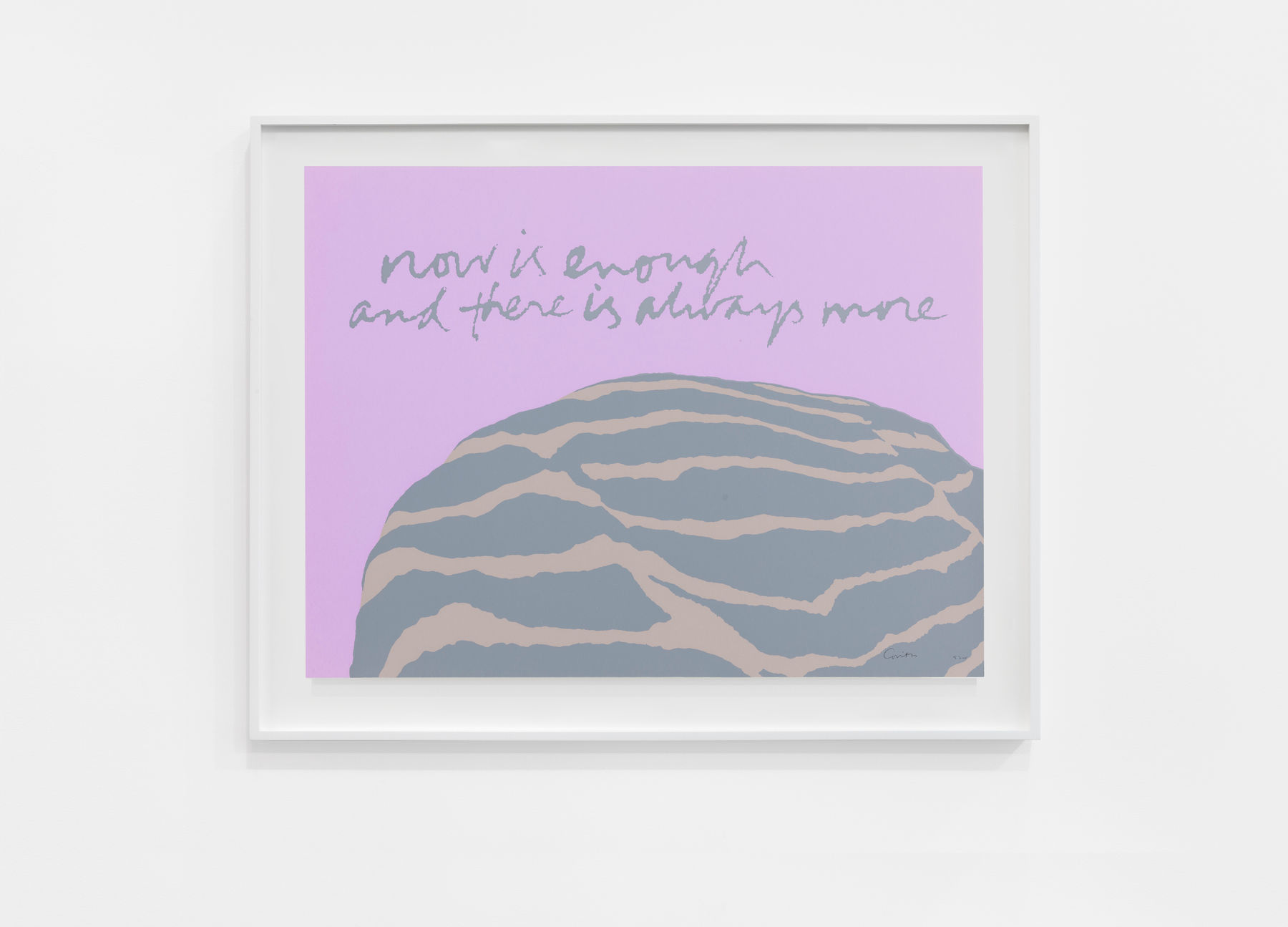 Corita Kent, now is enough — shell writing #8, 1976