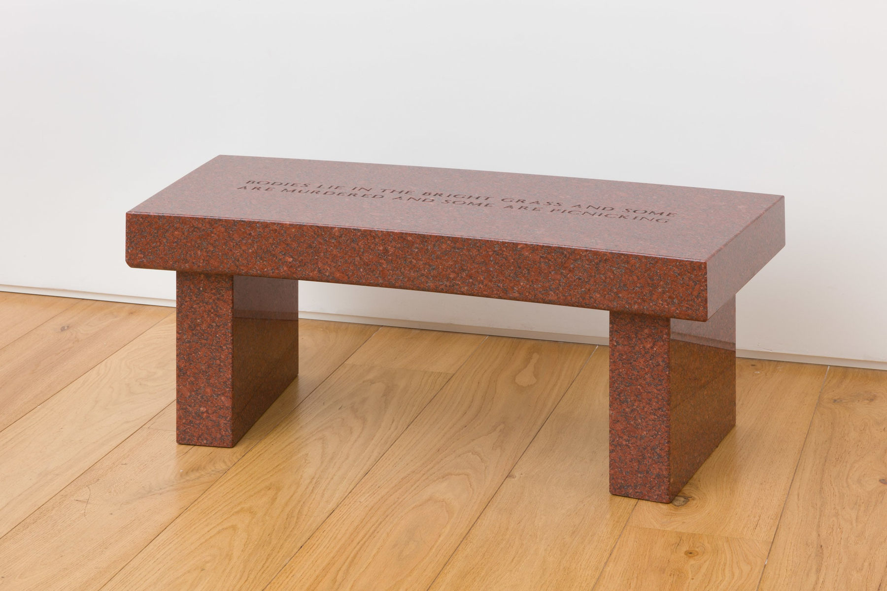 Jenny Holzer, Survival: Bodies lie in the bright grass..., 1989