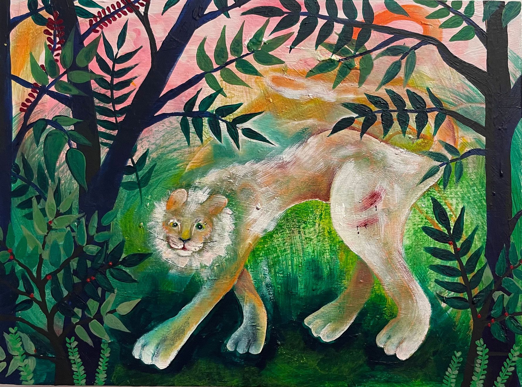 Cici McMonigle, Lion Frolicking, 2024