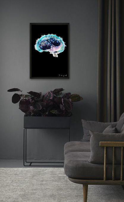 Lauren Baker, Crystal Brain (with diamond dust), 2015