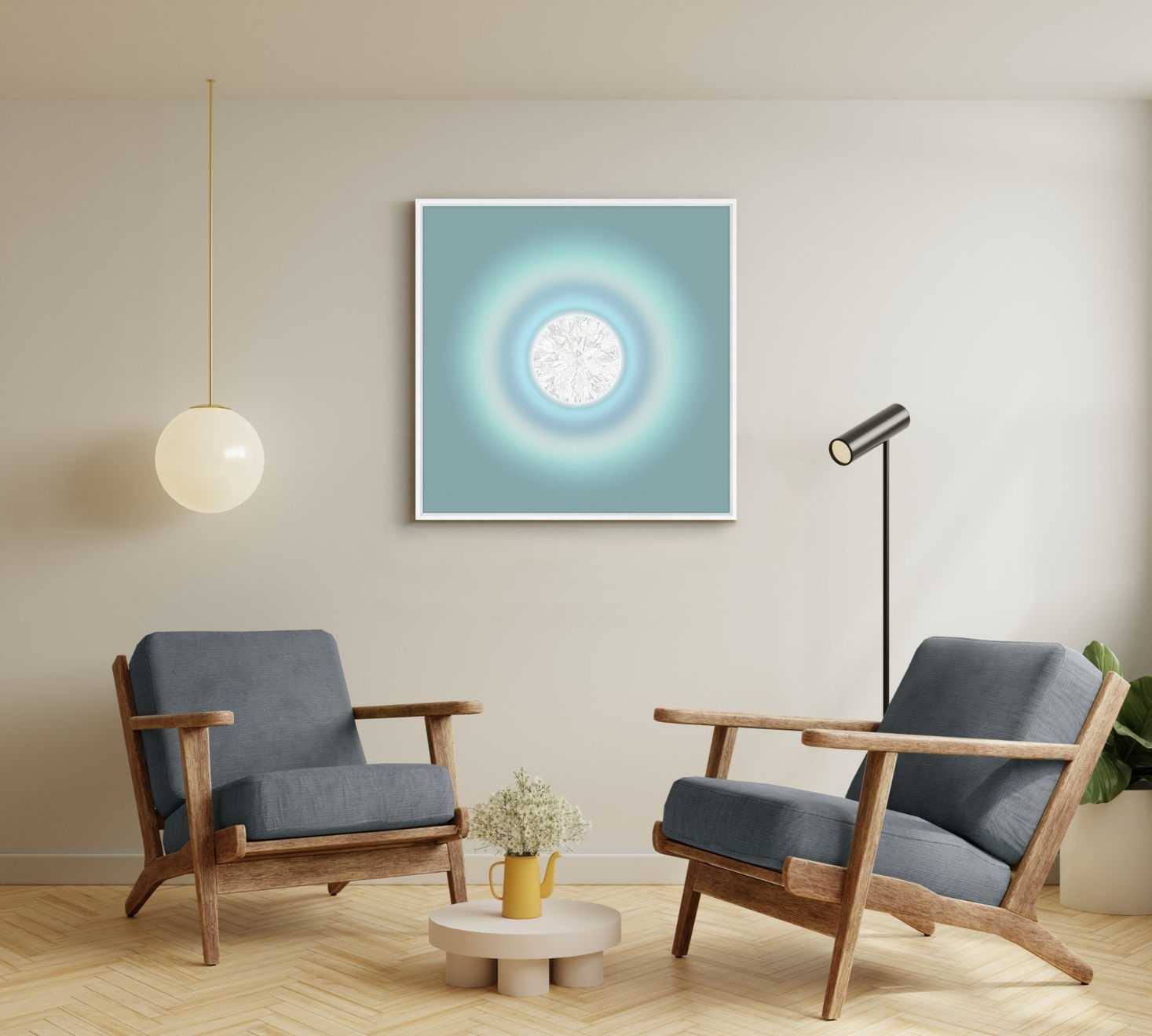 Lauren Baker, Auric Field - Aqua Mint (large), 2022