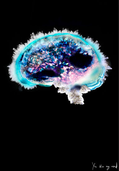 Lauren Baker, Crystal Brain (with diamond dust), 2015