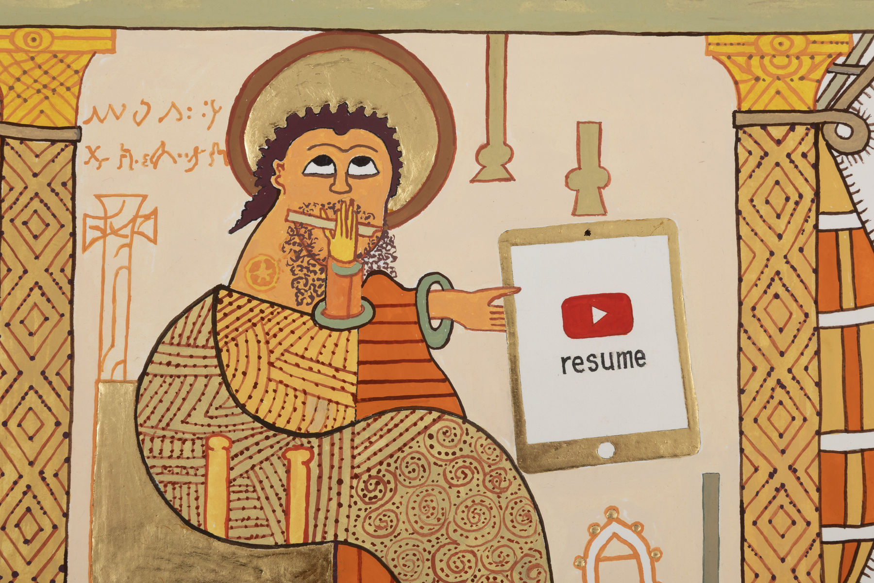 Ken Aptekar, Resume, [Écran de tablette YouTube], 2024