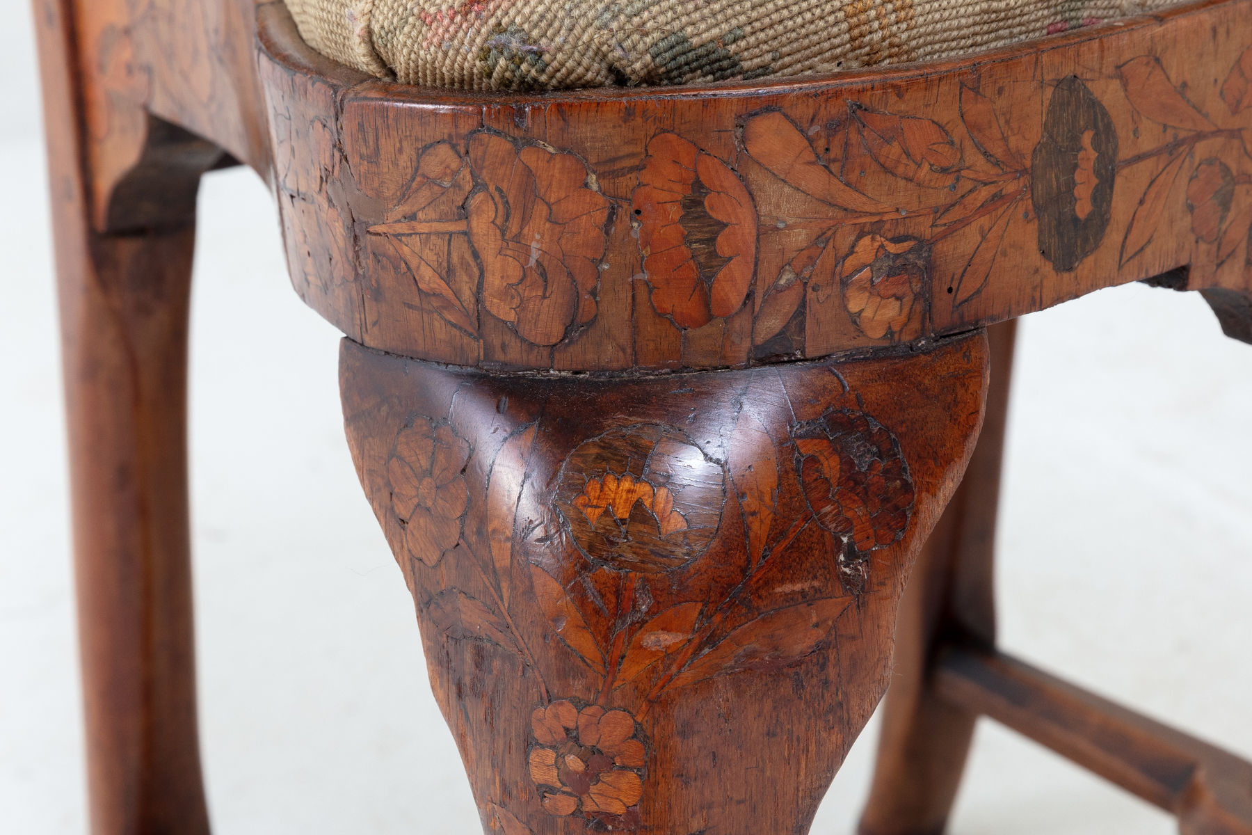 Pair of 18th Century Dutch Marquetry Side Chairs
