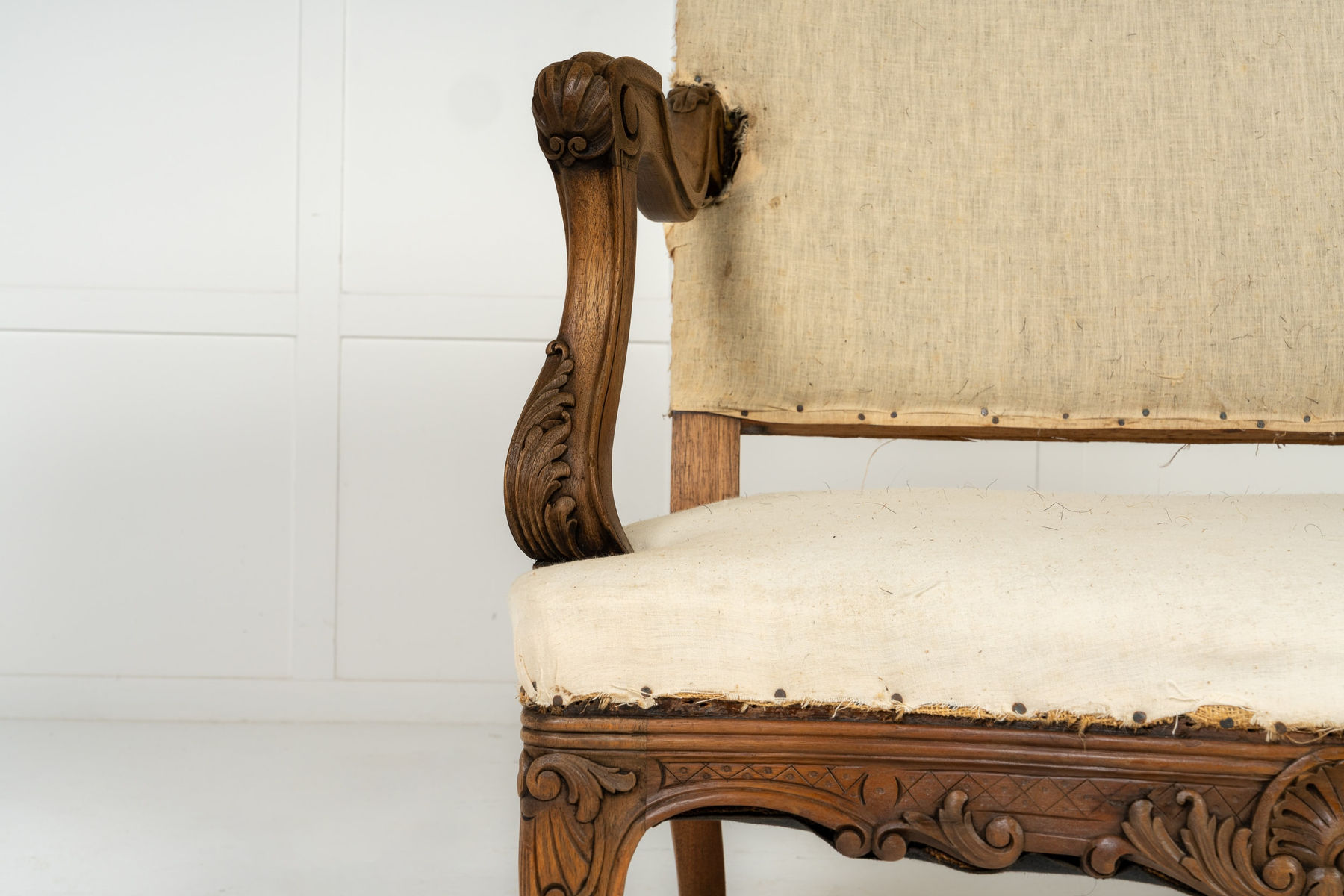19th Century French Walnut Settee