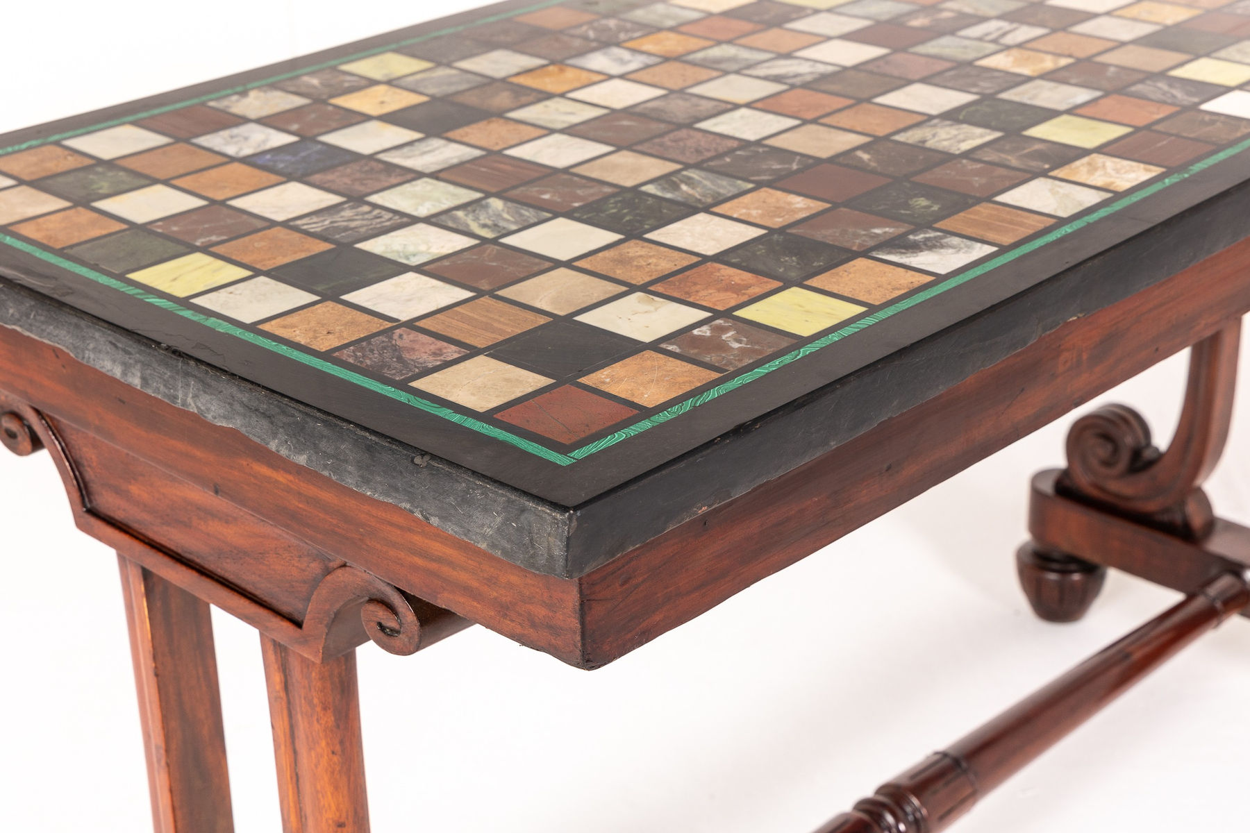 19th Century Regency Mahogany Table with Specimen Marble Top