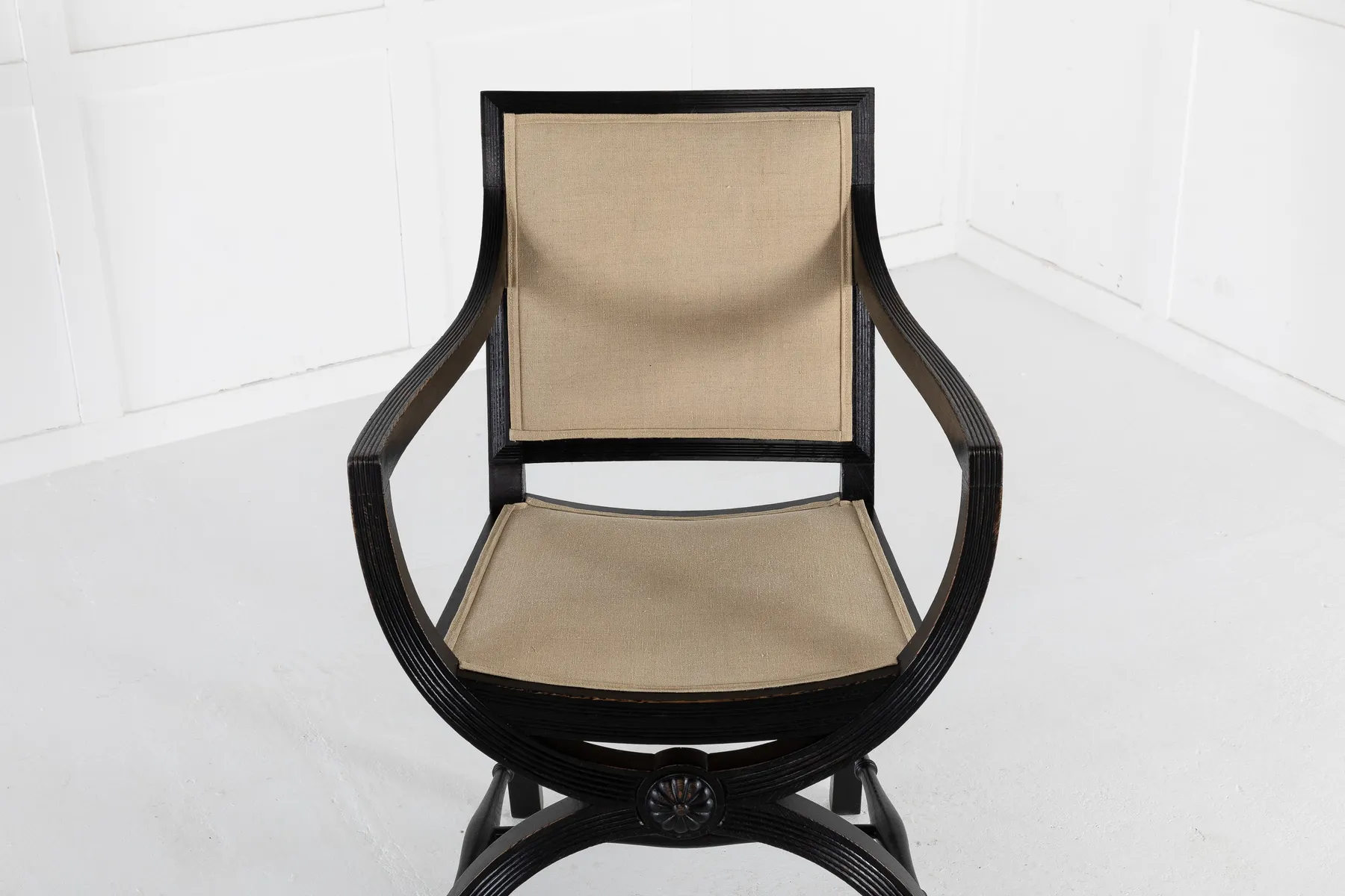 SOLD, Pair of 19th Century English Ebonised Armchairs