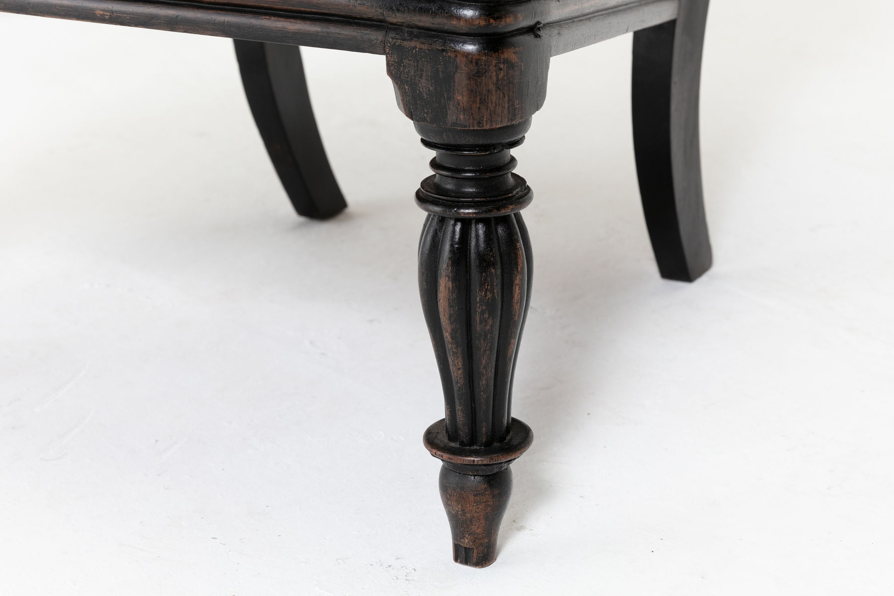19th Century Anglo Indian Ebonised Teak Armchair