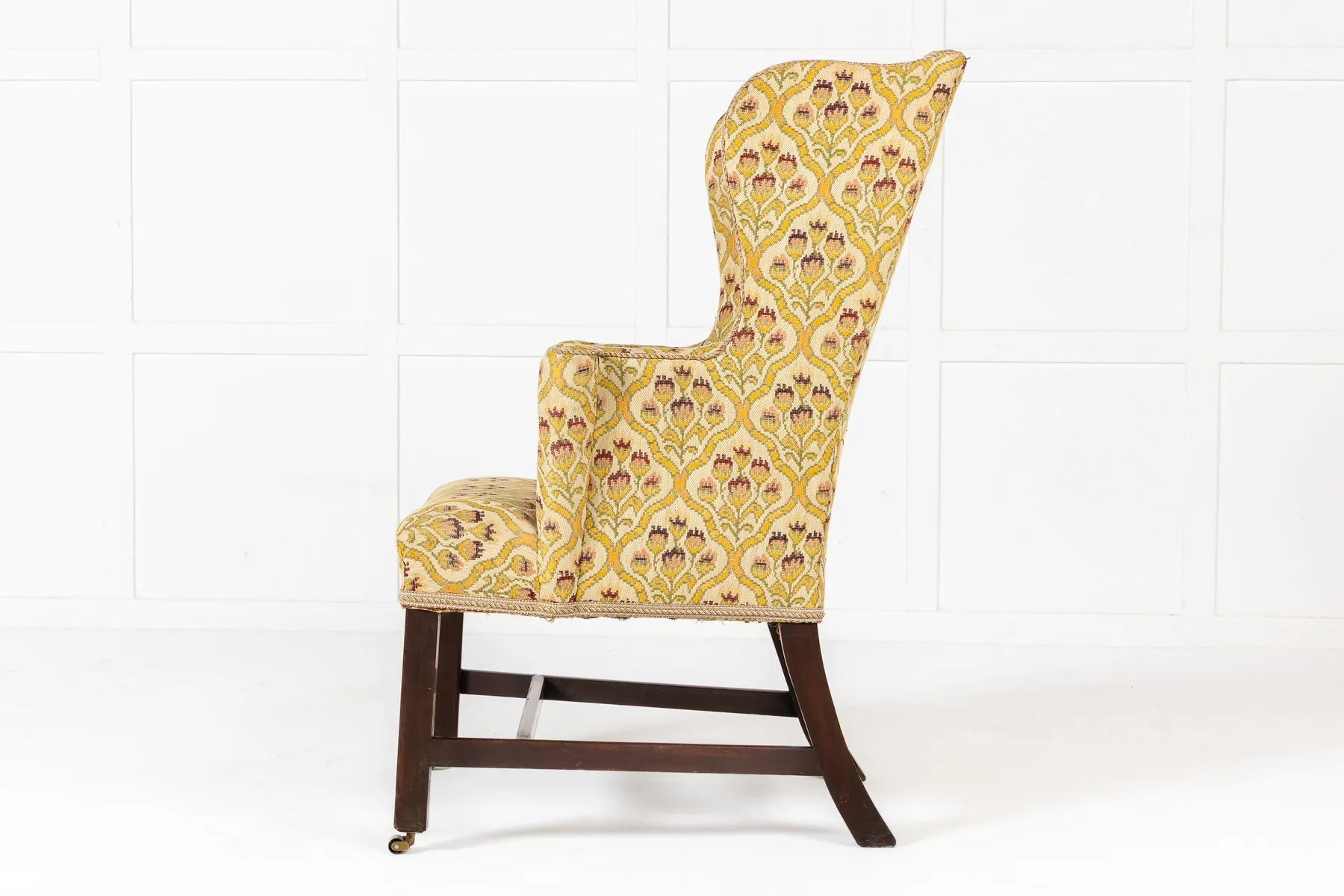 18th Century English Mahogany Wing Armchair