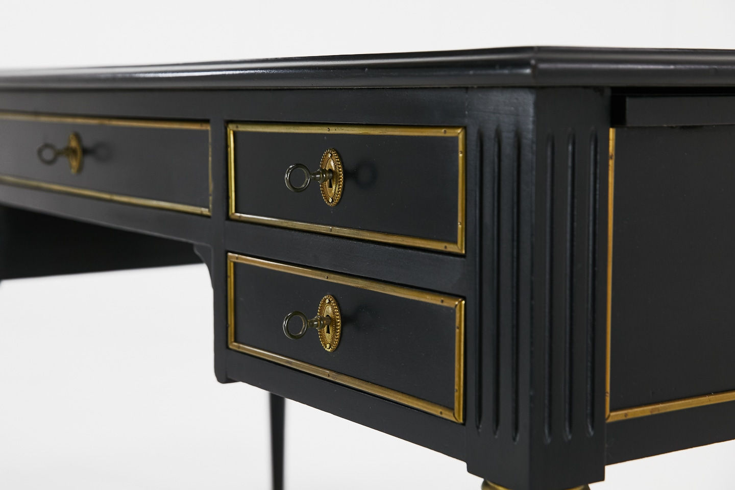 SOLD, Mid 20th Century French Ebonised Bureau Plat
