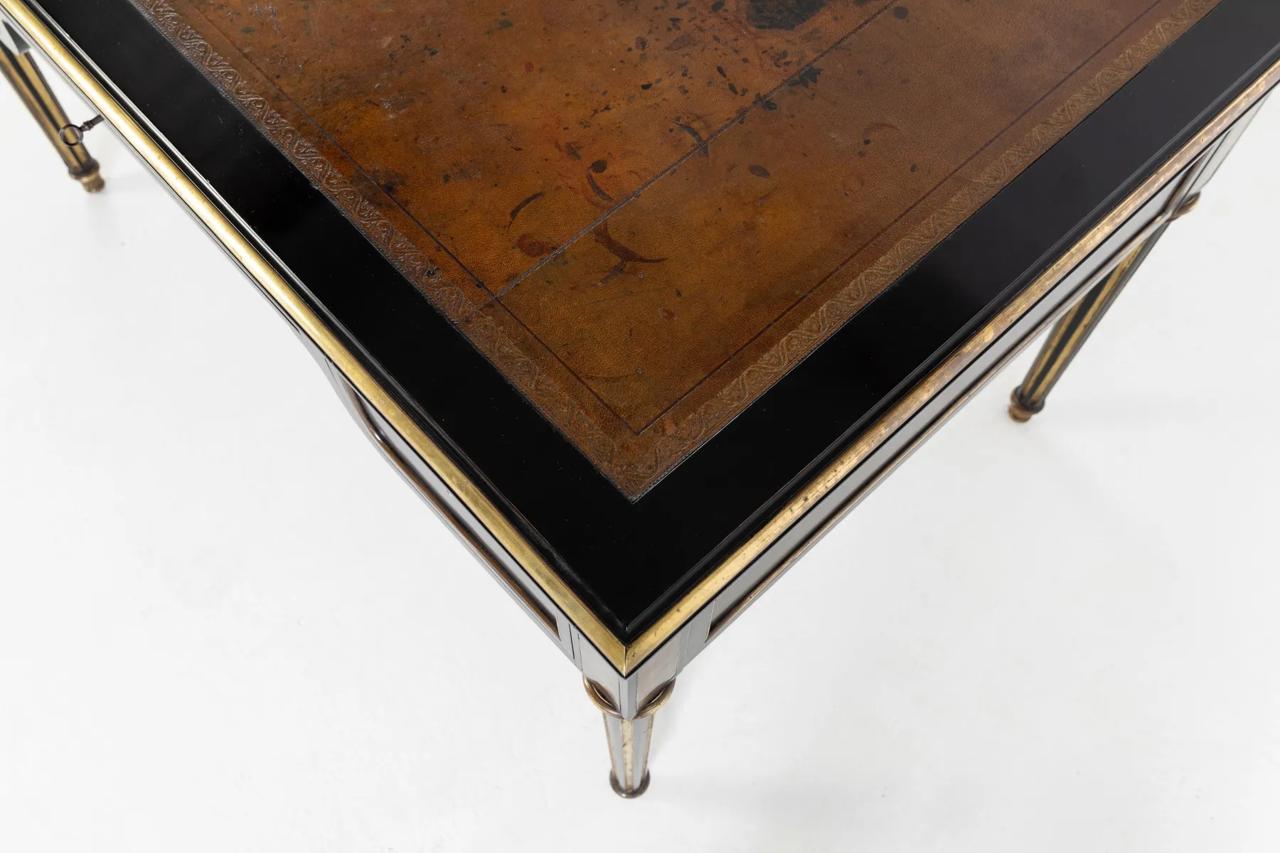 SOLD, 19th Century French Ebonised Bureau Plat