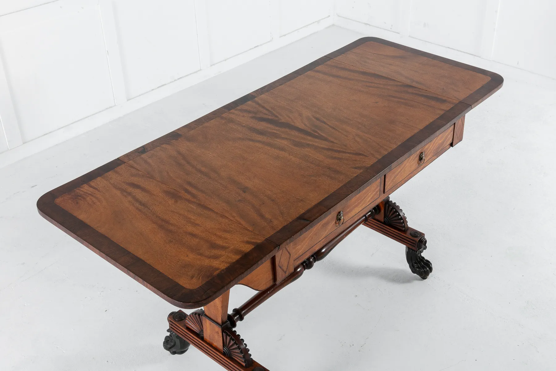 SOLD, Regency Satinwood and Rosewood Sofa Table