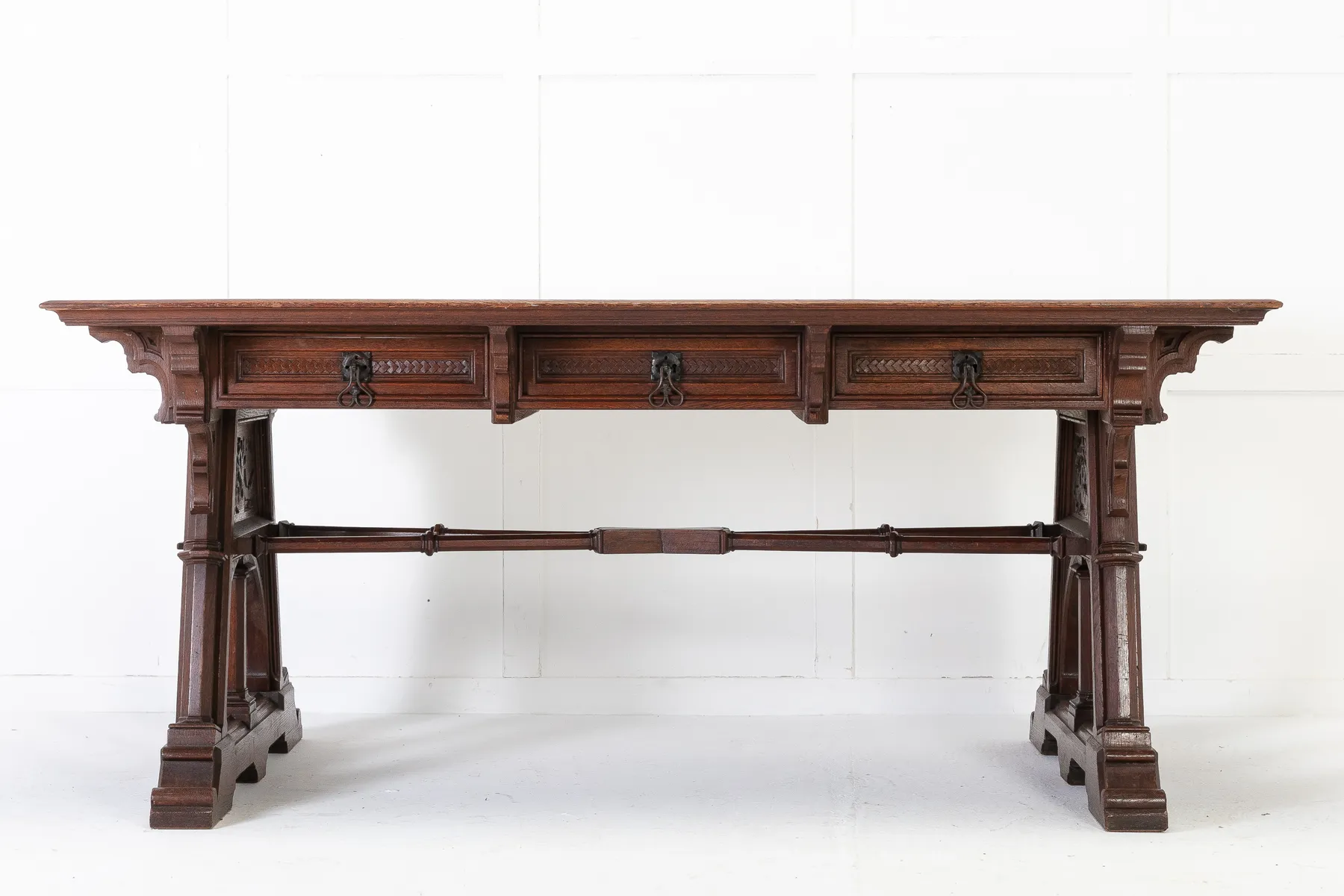 Large 19th Century Gothic Desk