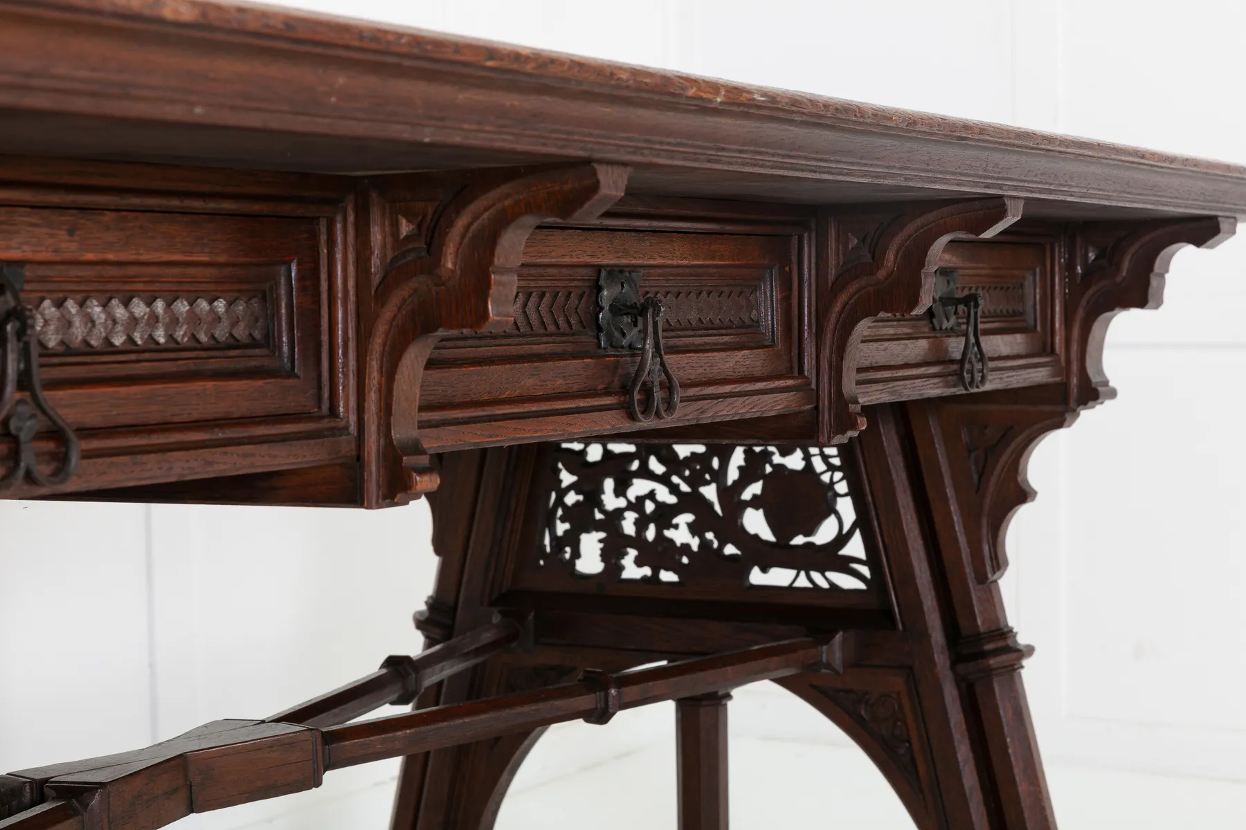Large 19th Century Gothic Desk