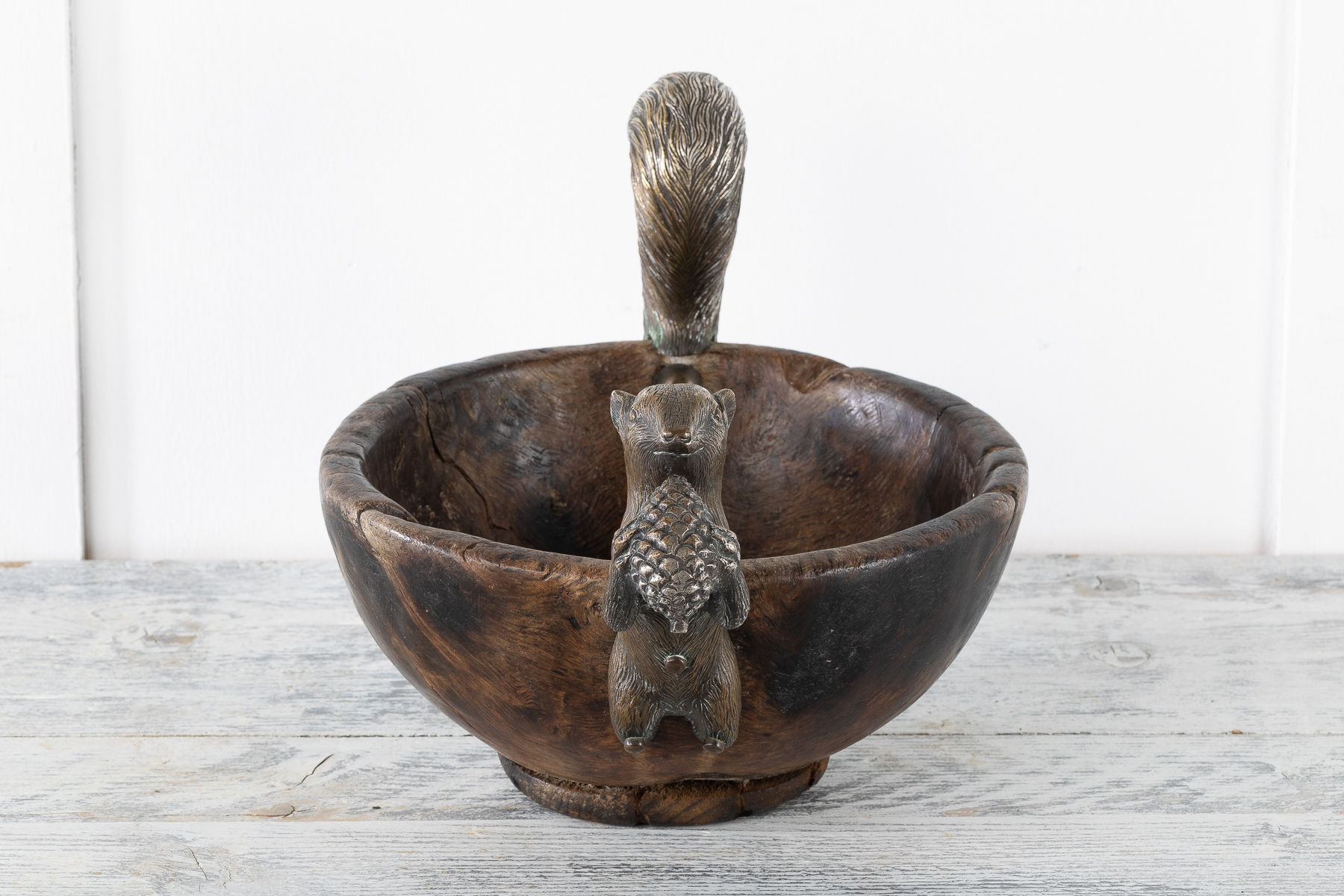 SOLD, 1960s Spanish Olive Wood Nut Bowl