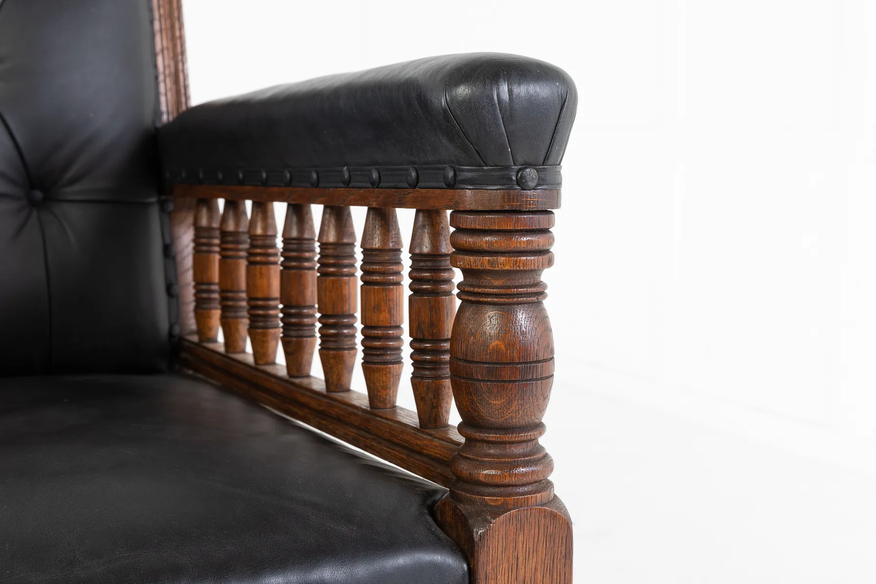 SOLD, Pair of 19th Century Large Scale Oak Armchairs