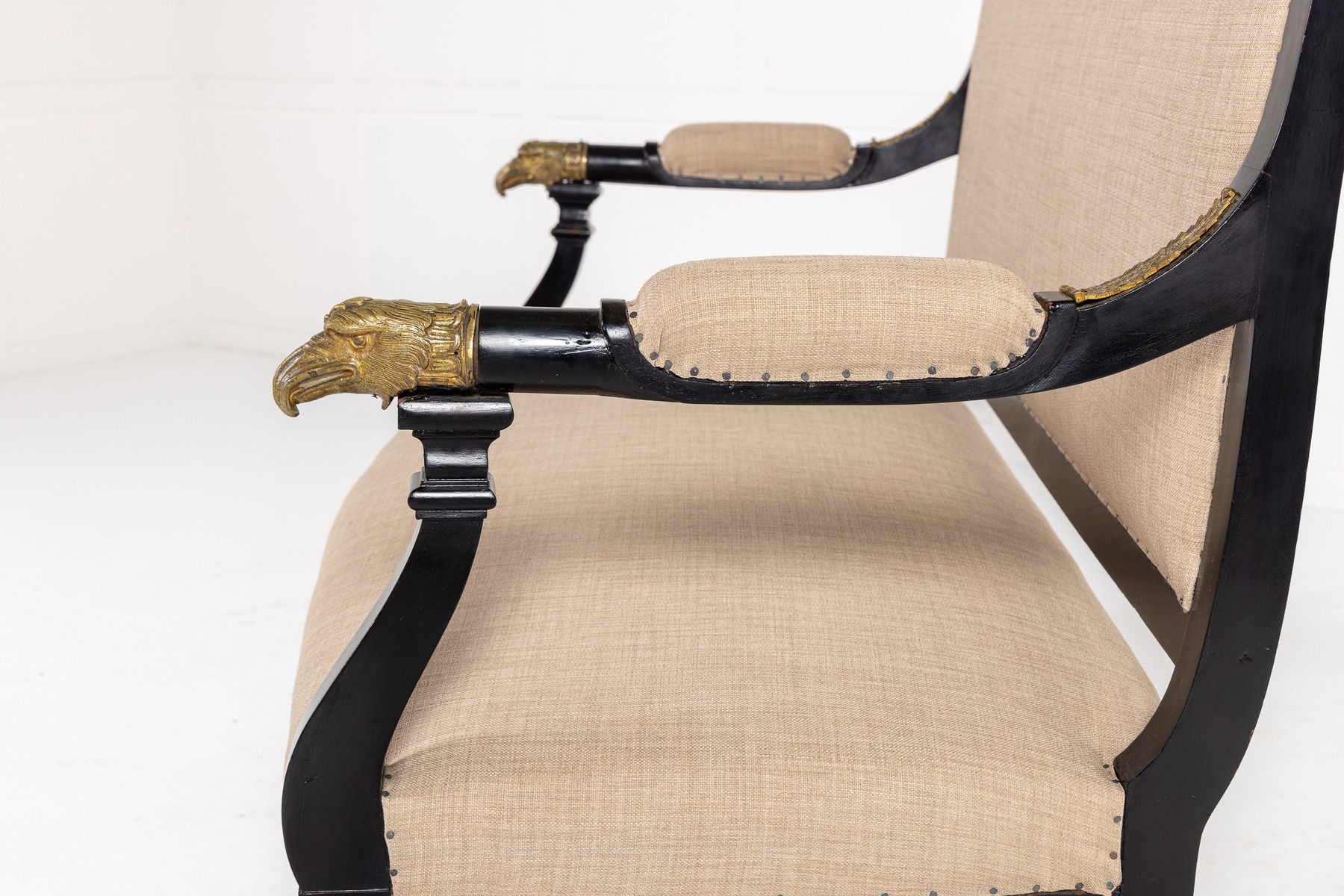 French Empire Style Ebonised Sofa