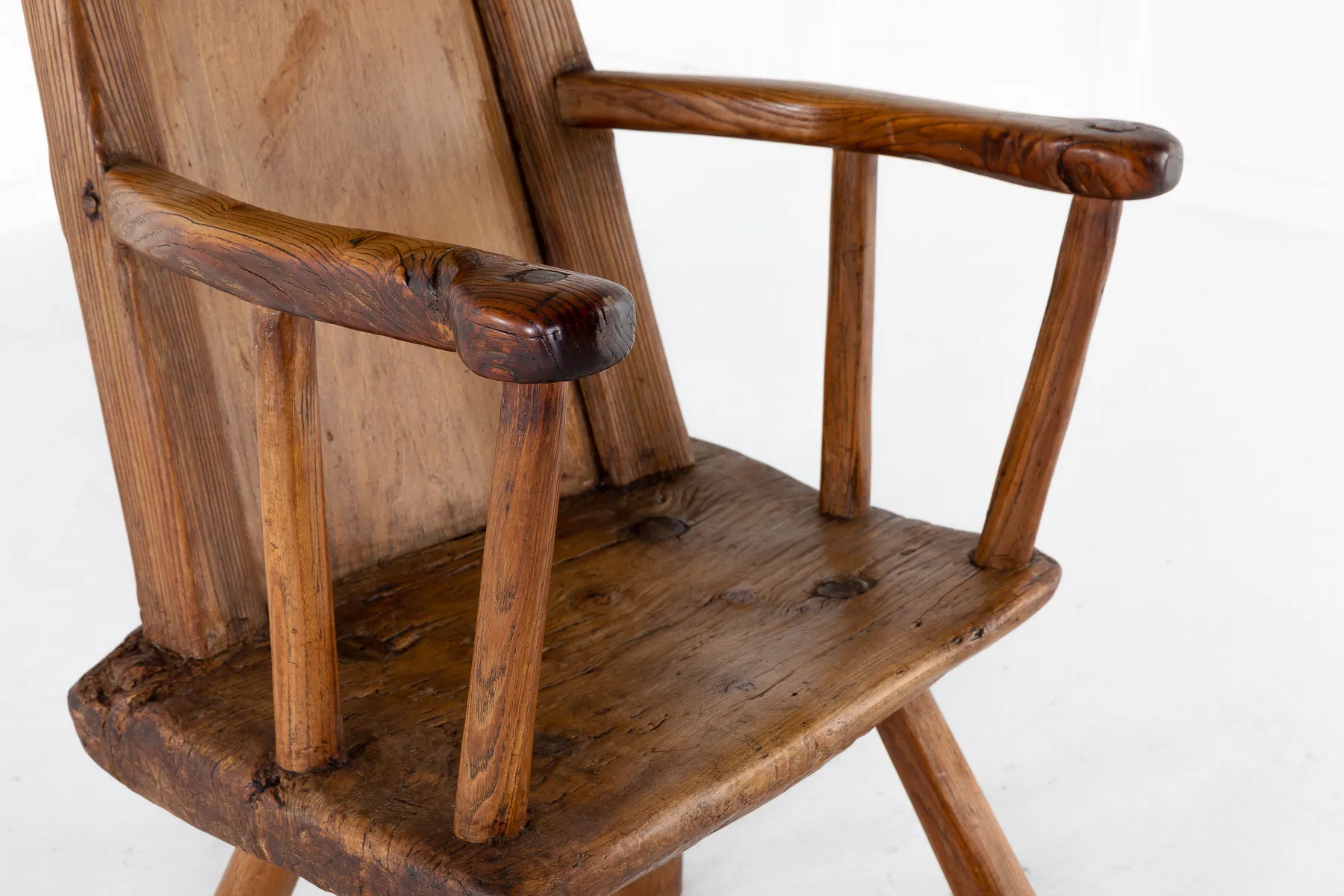 SOLD, 18th Century Belgian Primitive Ash Chair
