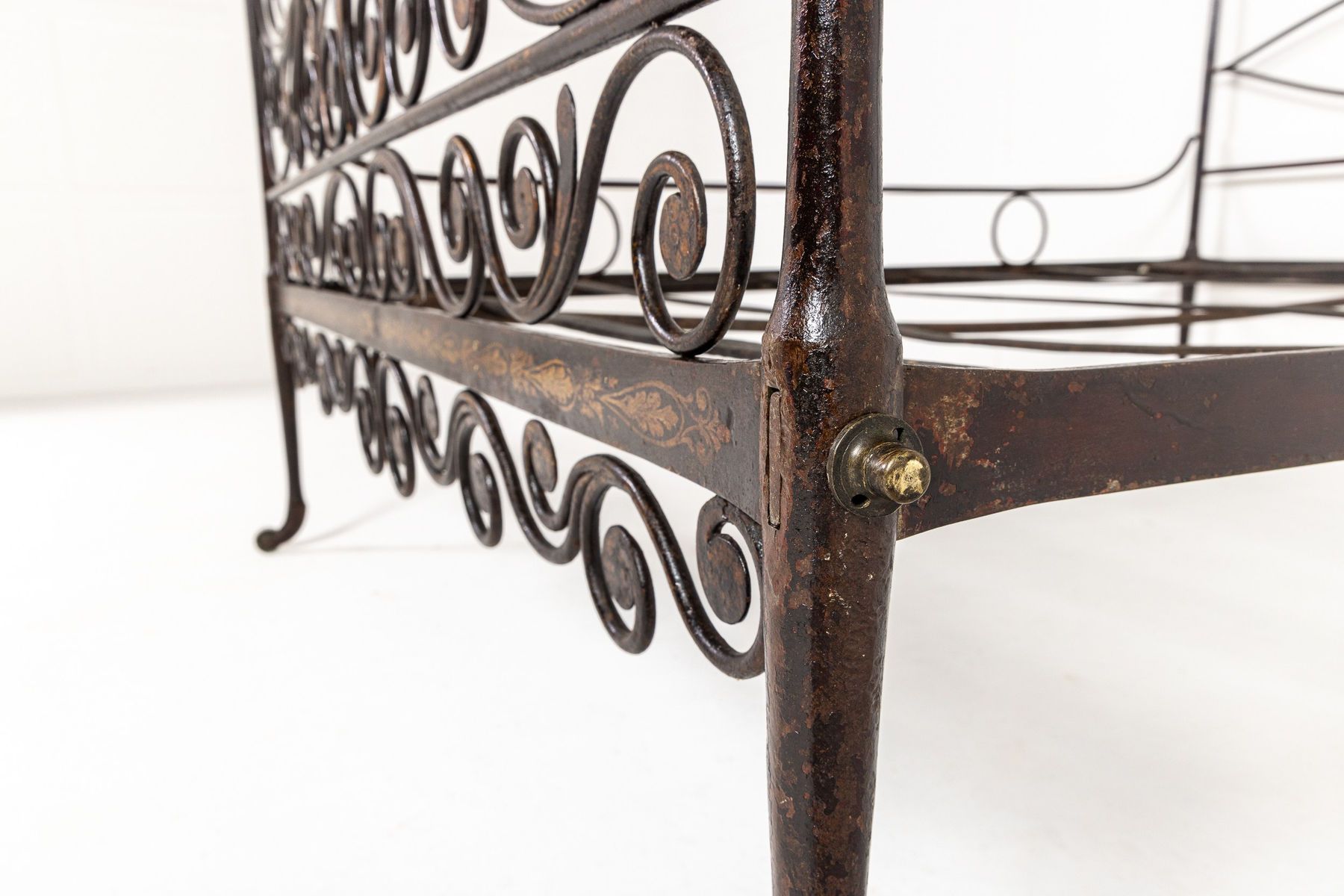 An Important Mid 19th Century Italian Wrought Iron Bed Frame