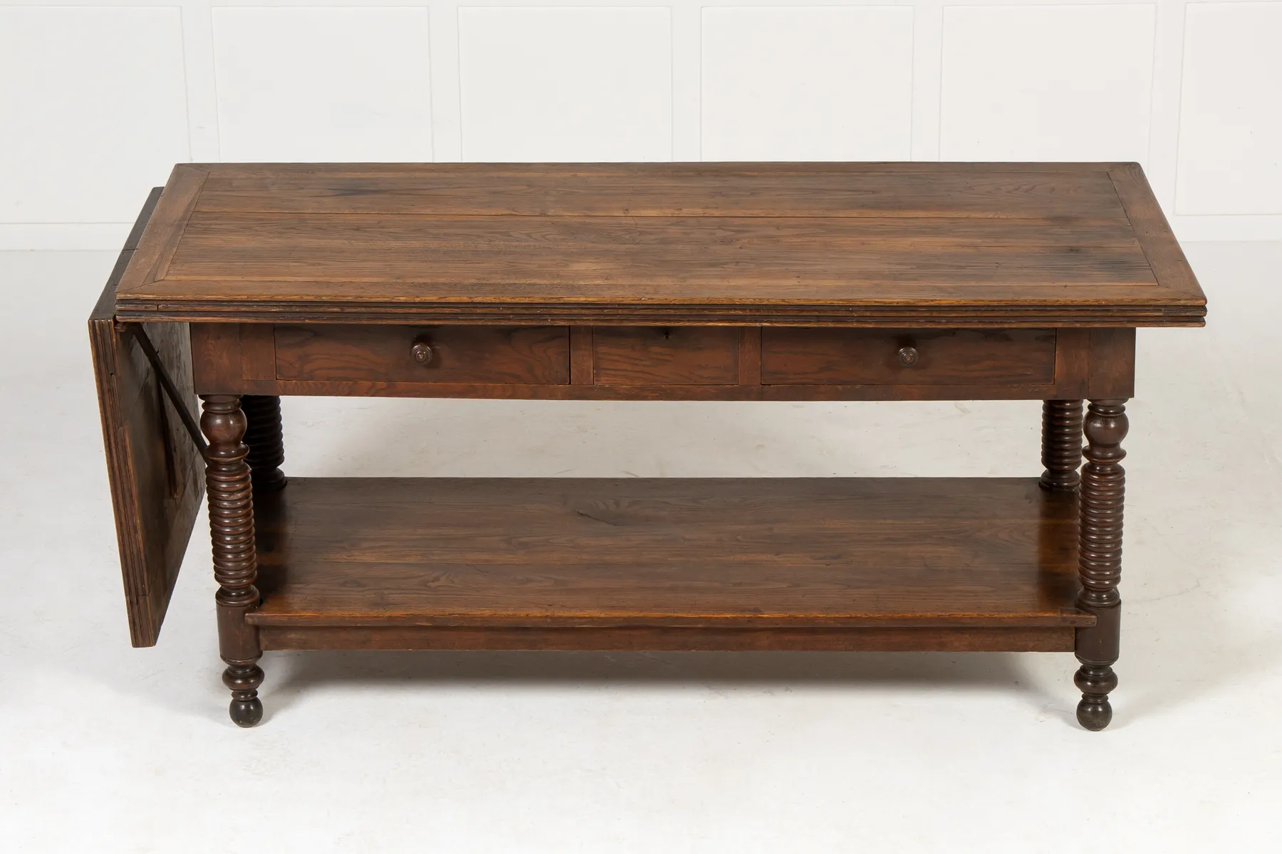 19th Century French Oak Drapers Table