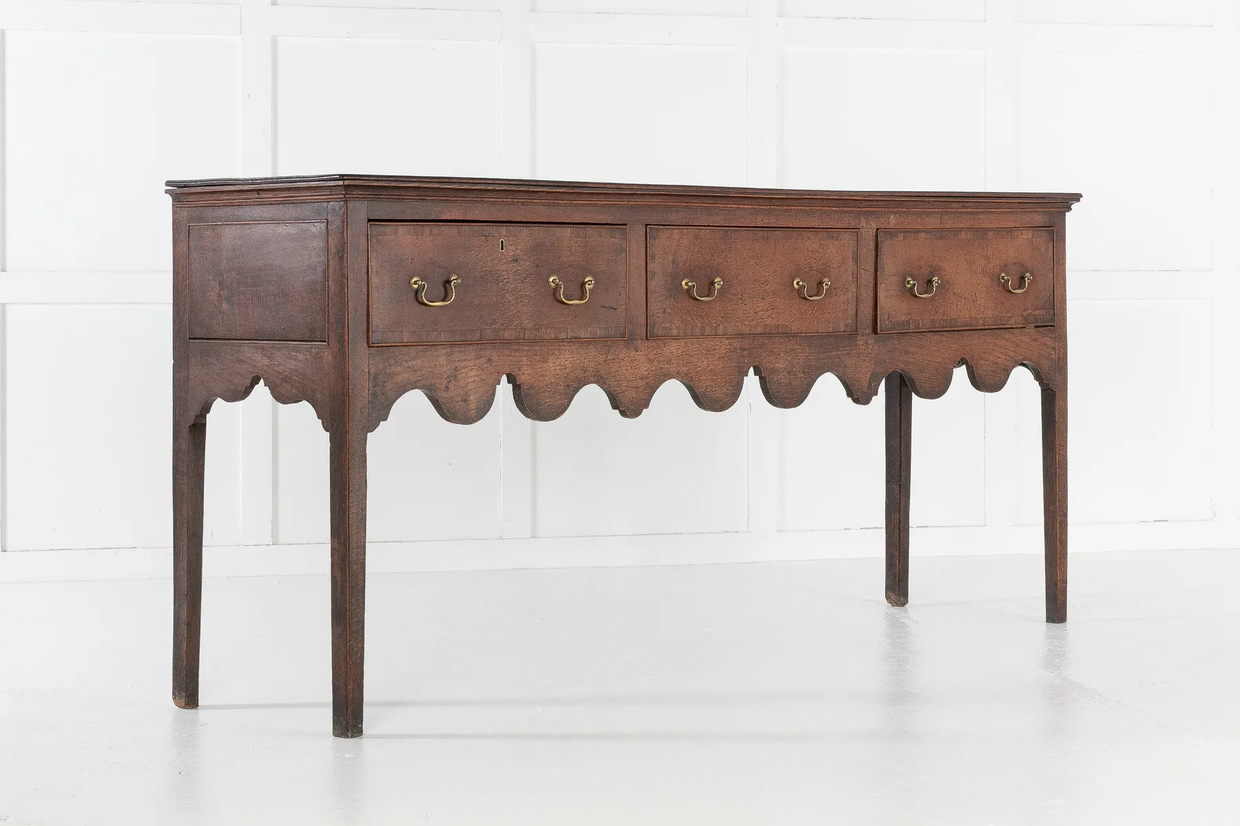 SOLD, 18th Century George III Oak Dresser Base