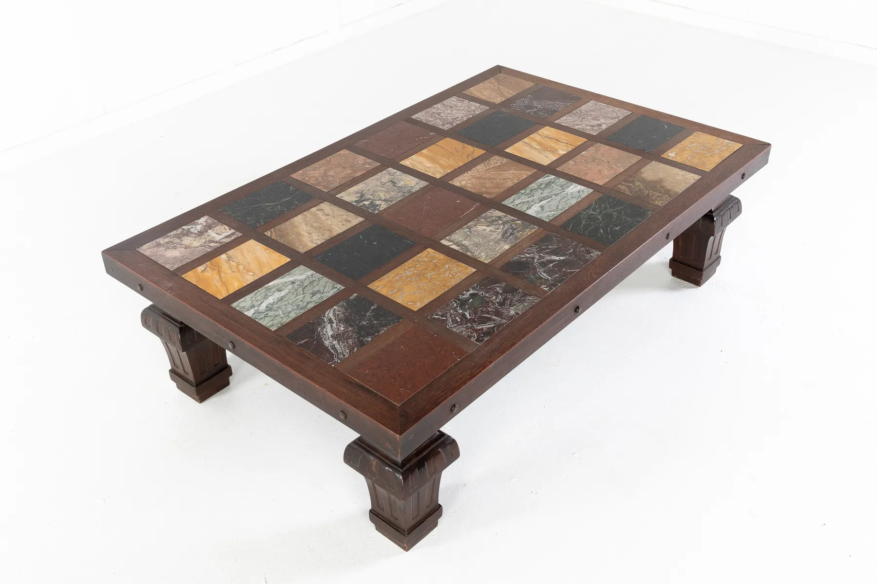 SOLD, 1960s Specimen Marble Top Coffee Table