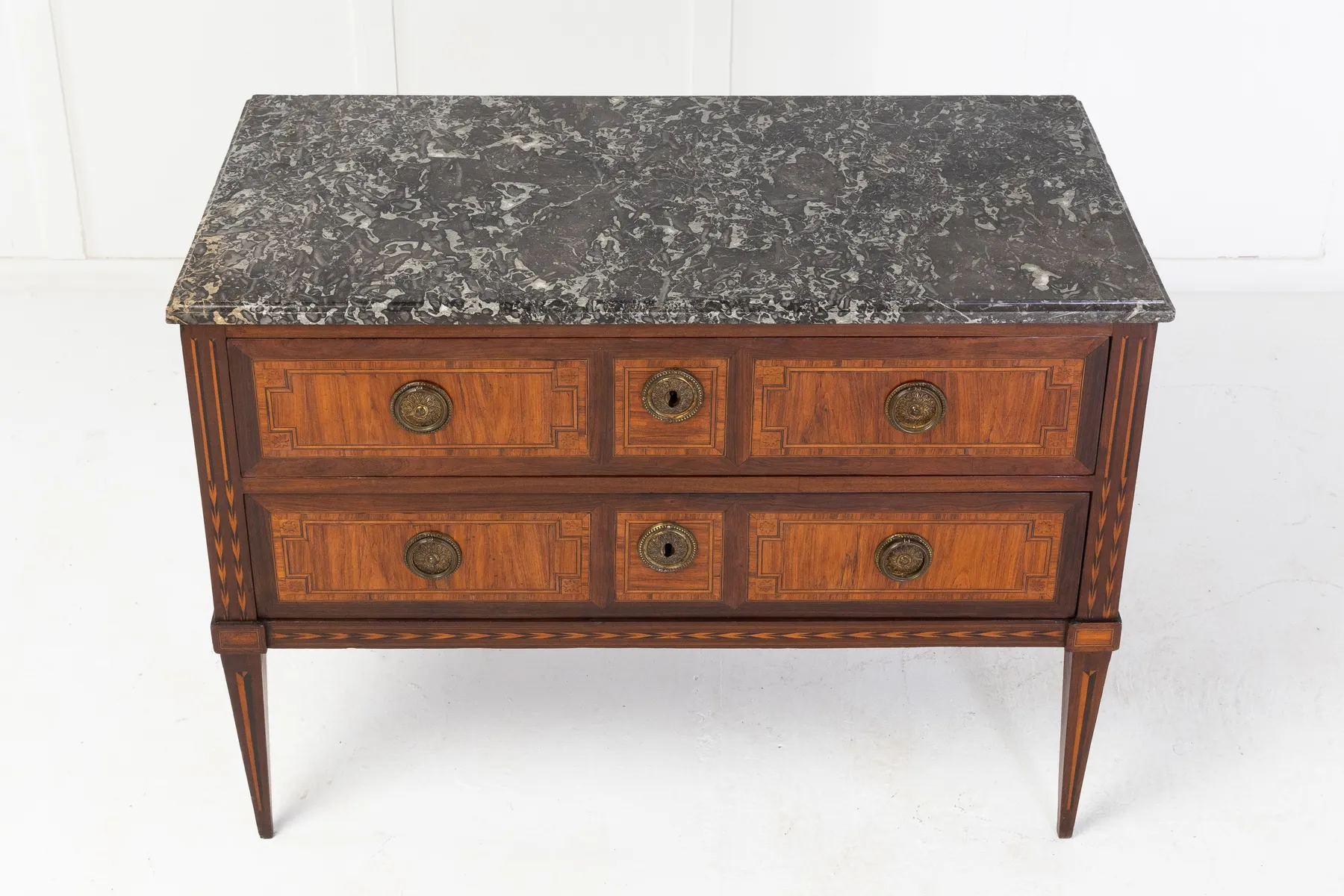 SOLD, 18th Century French Kingwood and Tulip Commode